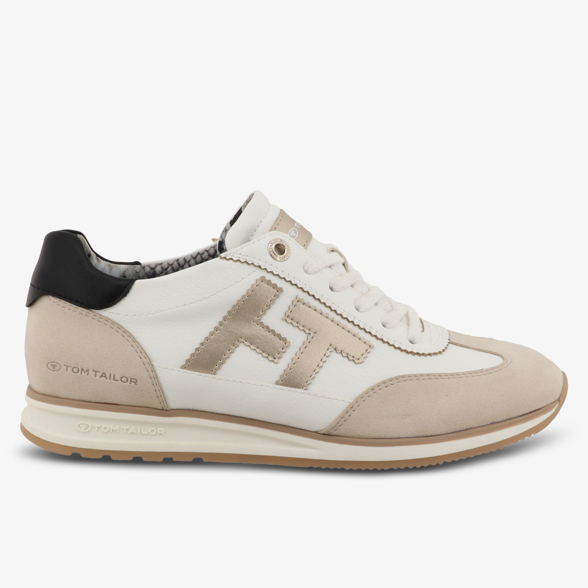 Eleganter Sneaker aus Leder mit komfortabler Passform und stabiler, rutschfester Sohle, seitliche Ansicht