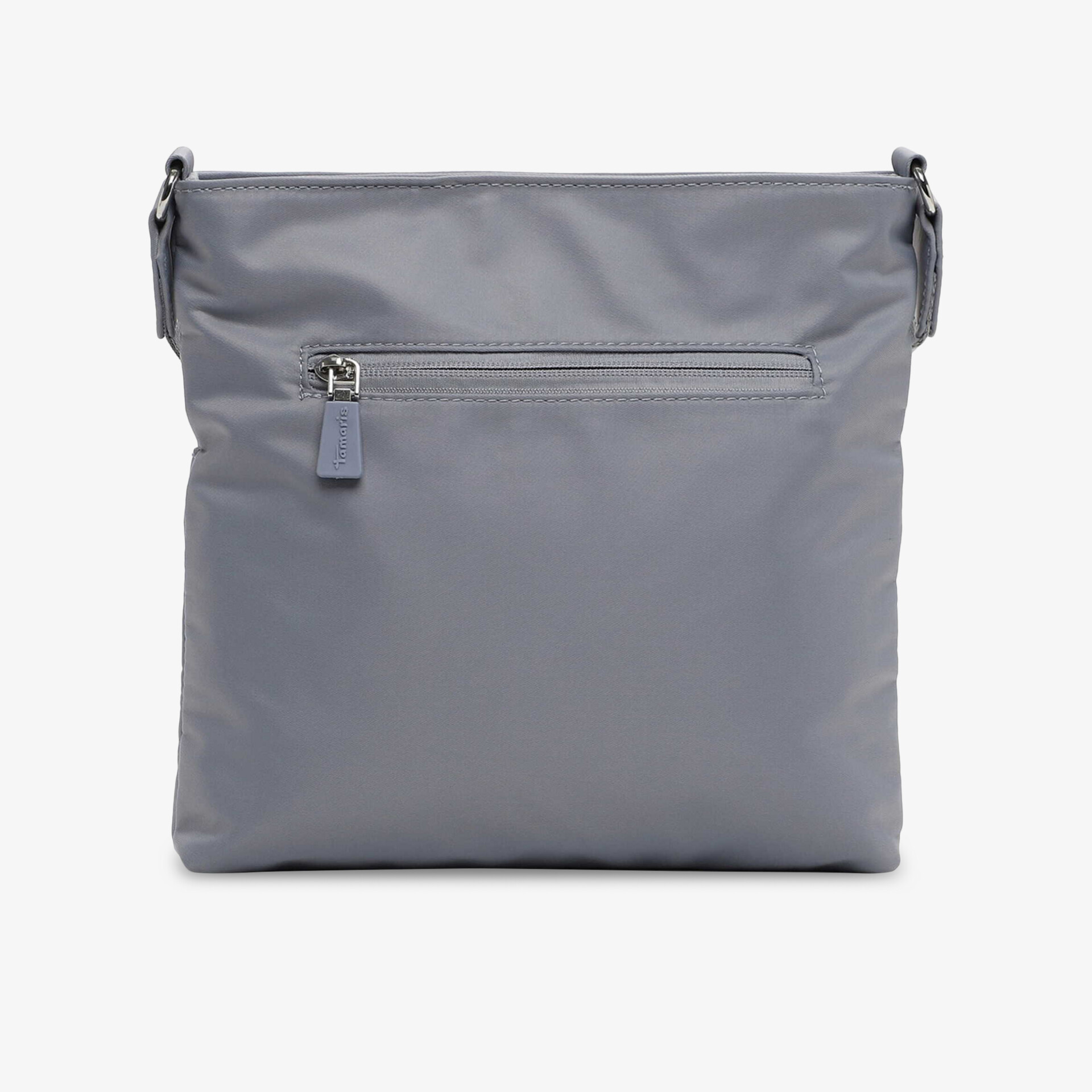 Graue Umhängetasche mit Reißverschlussfach, elegantes und praktisches Design für den täglichen Gebrauch