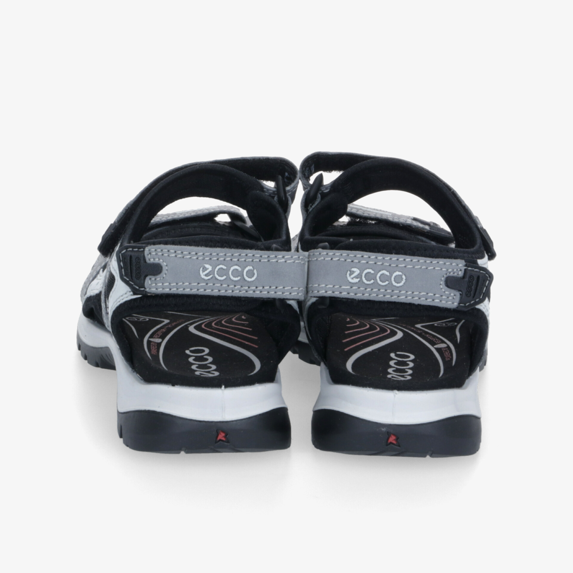 Robuste und komfortable Sandalen mit verstellbaren Klettverschlüssen und rutschfester Sohle, Rückansicht