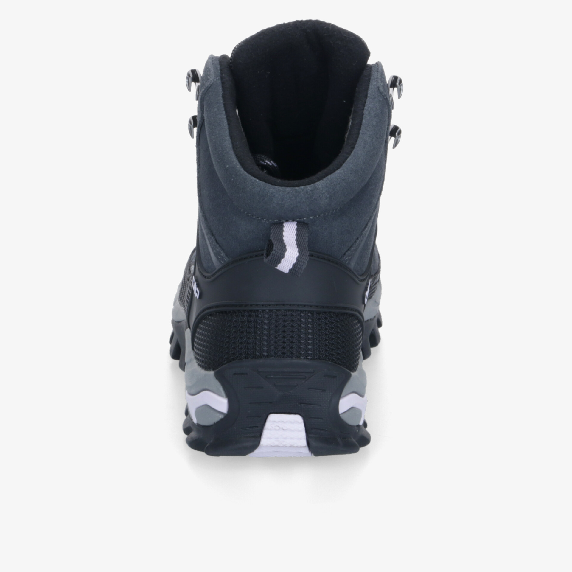 Robuster Wanderschuh mit stabiler Ferse und griffiger Sohle für sicheren Halt im Gelände