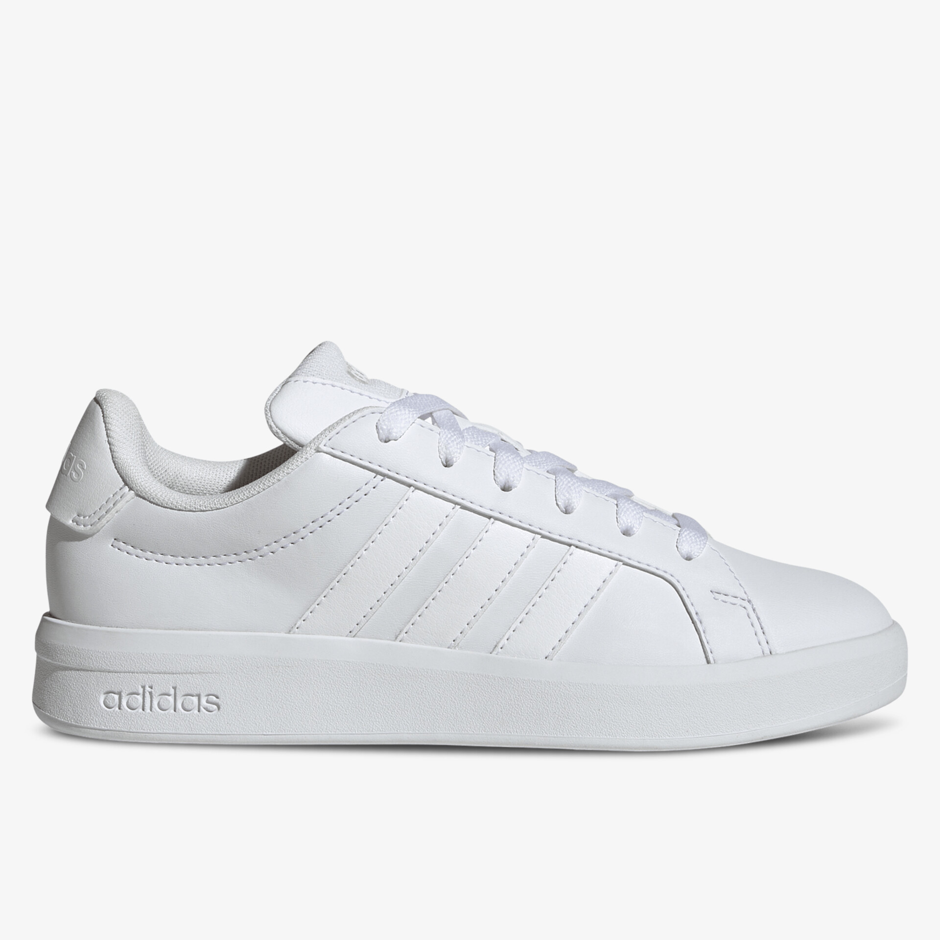 Moderner weißer Sneaker mit klarer Seitenansicht, sportlich und bequem für den Alltag