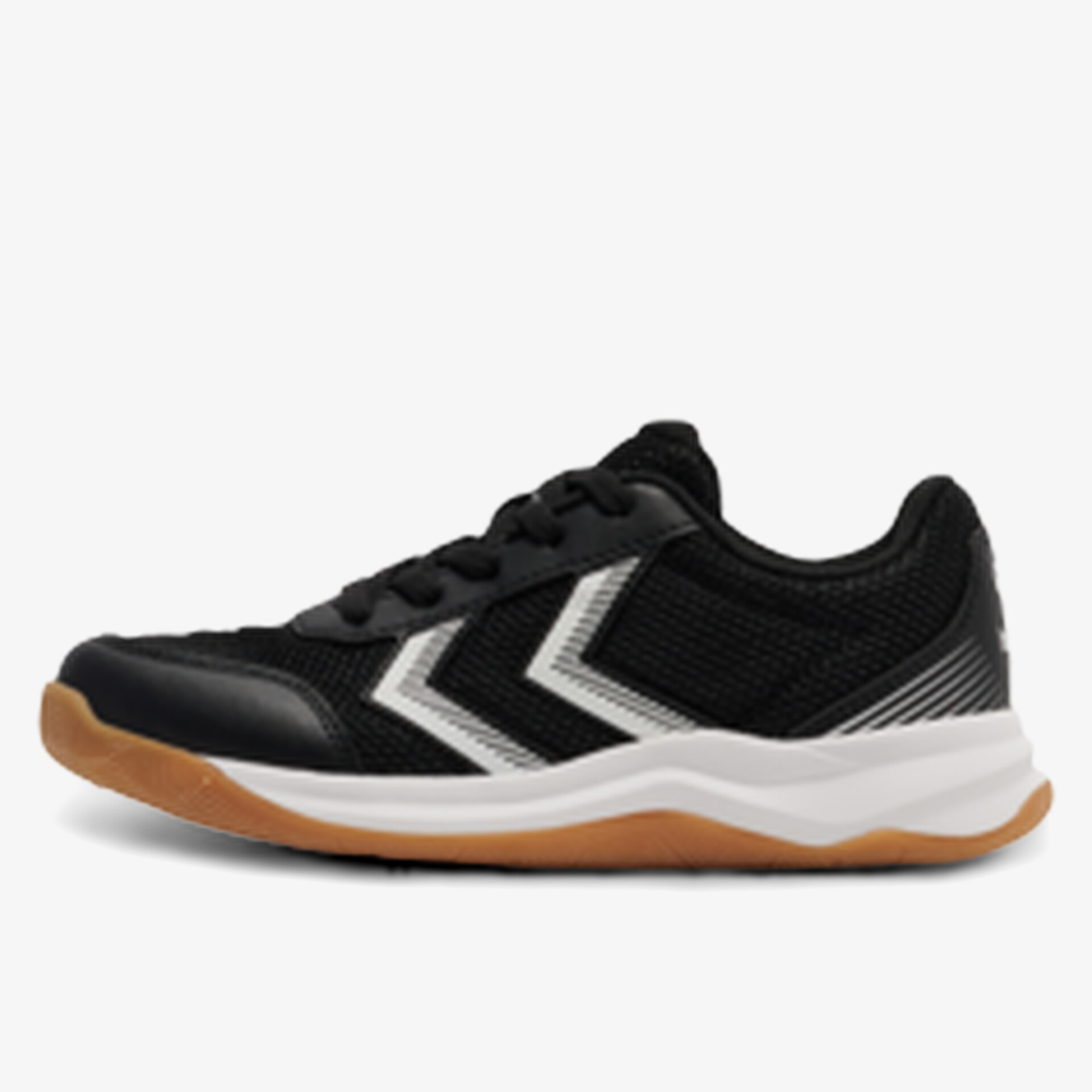 Leichter schwarzer Schuh mit rutschfester Sohle und bequemem Innenmaterial, modern und robust