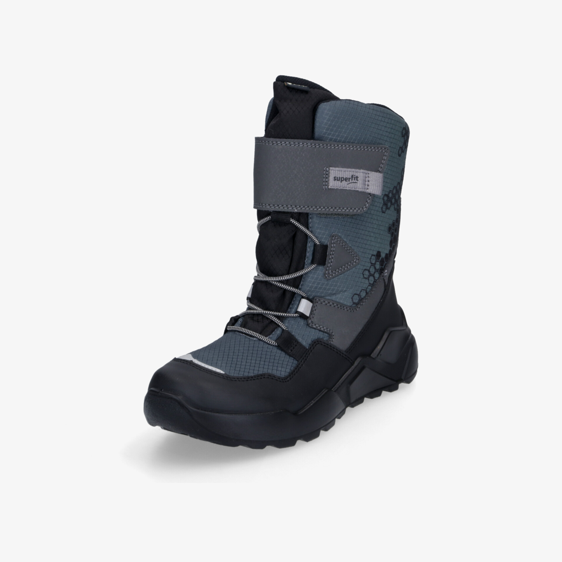 Robuster und wasserabweisender Winterstiefel mit warmer Polsterung, verstellbarem Klettverschluss und rutschfester Sohle