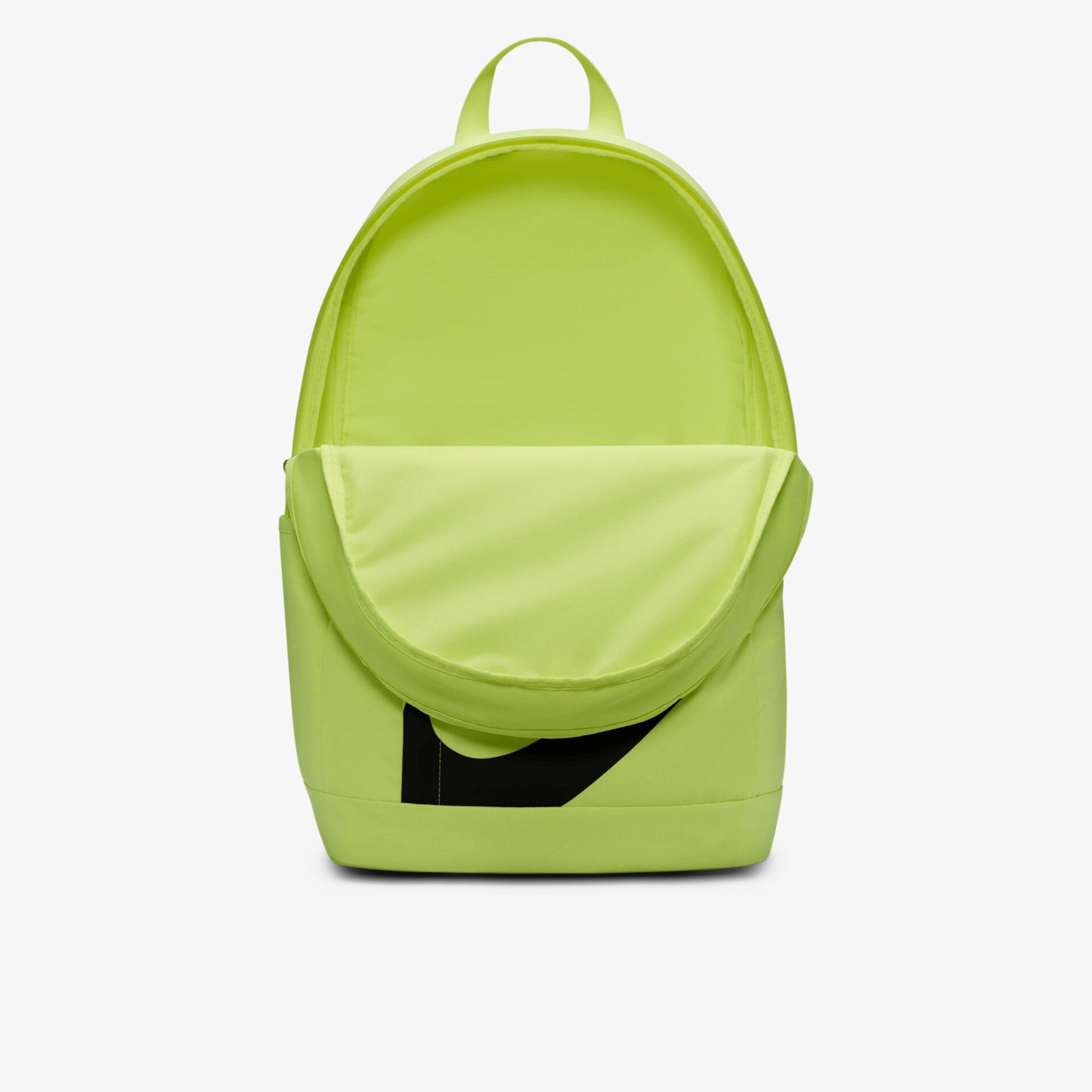 Leuchtender grüner Rucksack mit funktionalem Design und praktischer Fronttasche