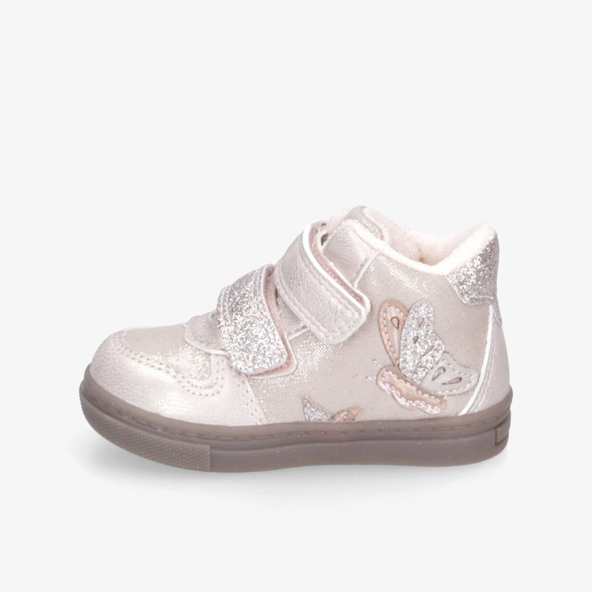 Leichter Kinder-Sneaker mit gepolstertem Innenfutter und praktischem Klettverschluss, verziert mit hübschem Schmetterlingsmotiv