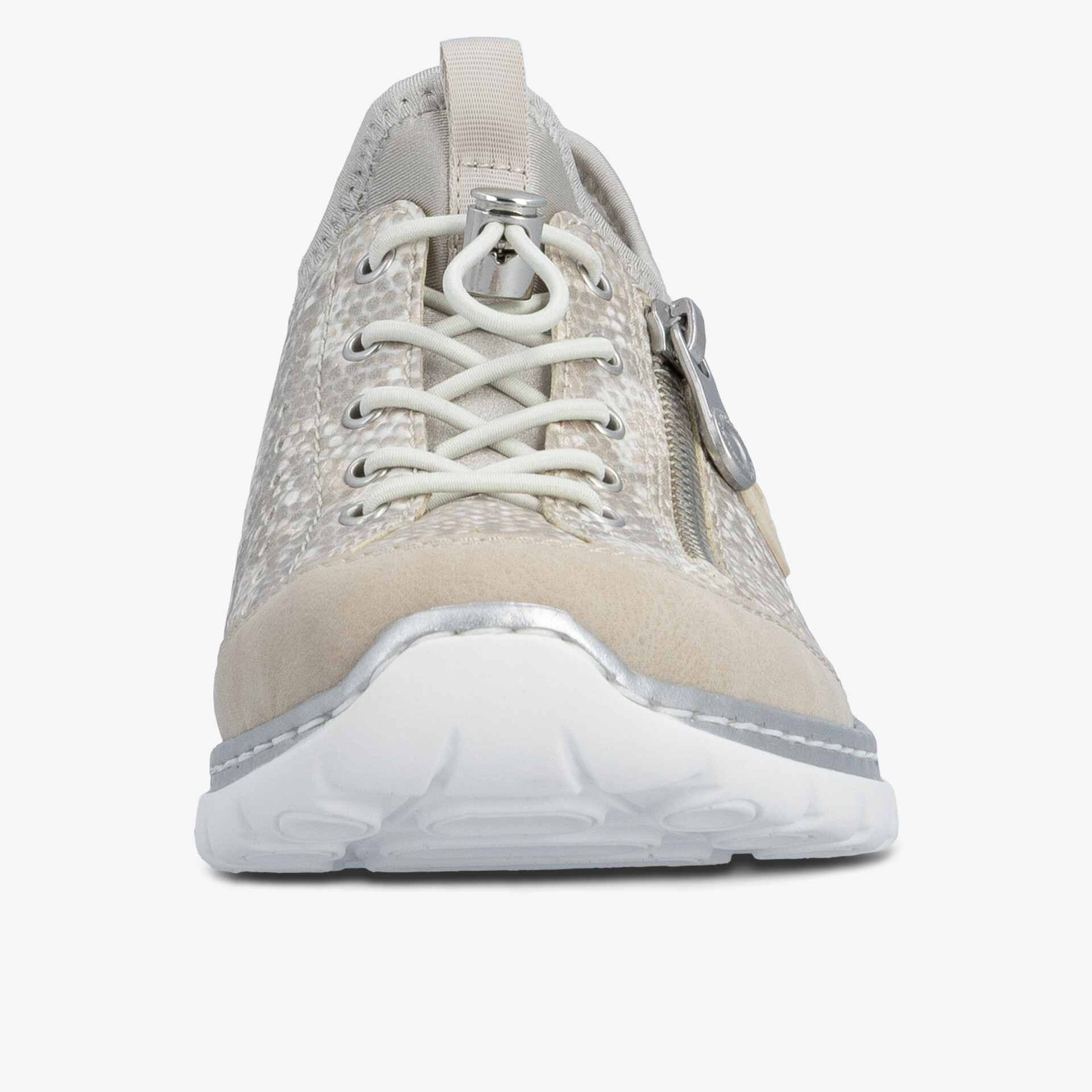 Leichter Komfortschuh mit atmungsaktivem Obermaterial und flexibler Sohle, sportliches Design in heller Farbgebung