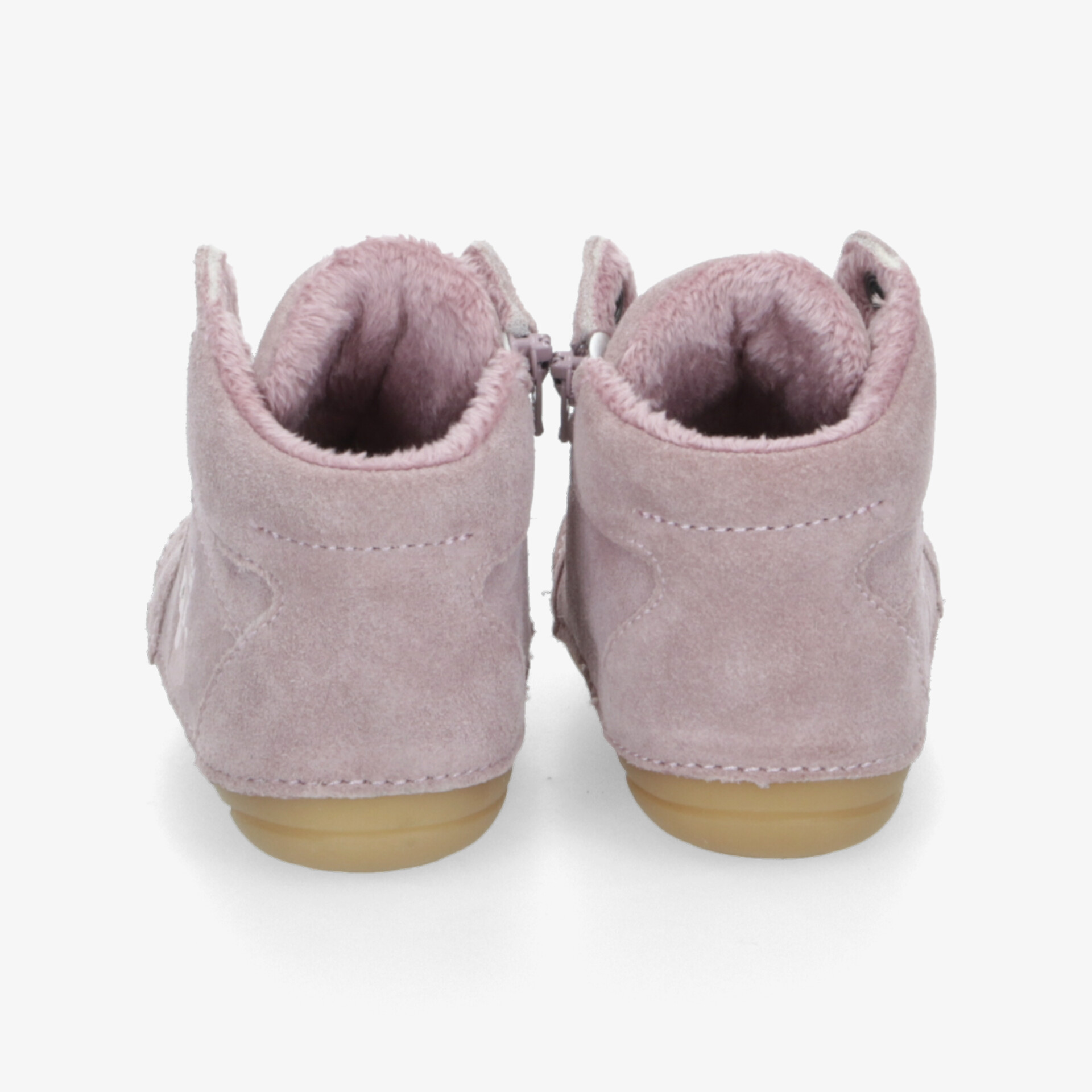 Rosa Sneaker mit gepolstertem Innenraum und robuster, rutschfester Sohle, Rückansicht