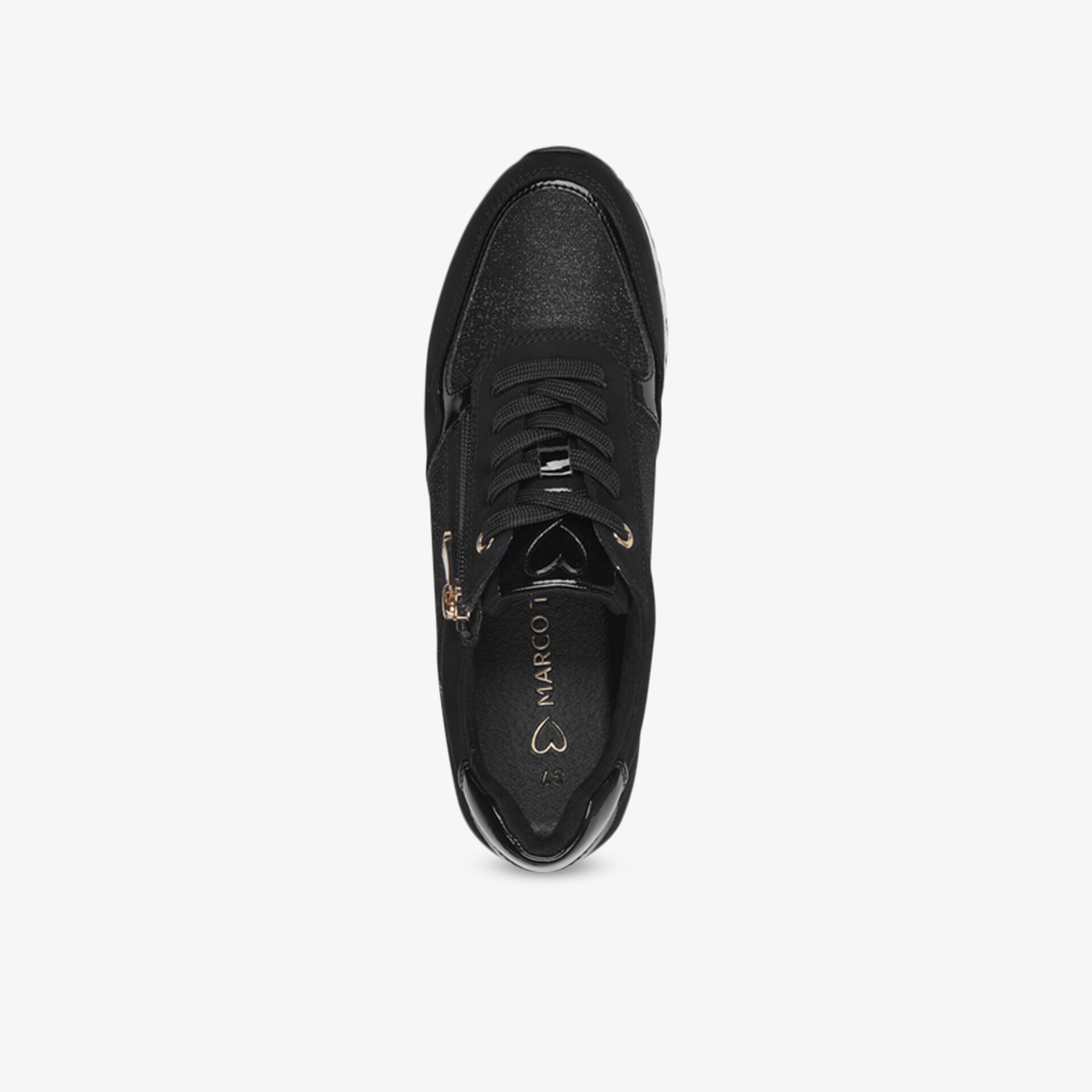 Moderner schwarzer Sneaker mit schnürung, sportlich und bequem, atmungsaktives und leichtes Material