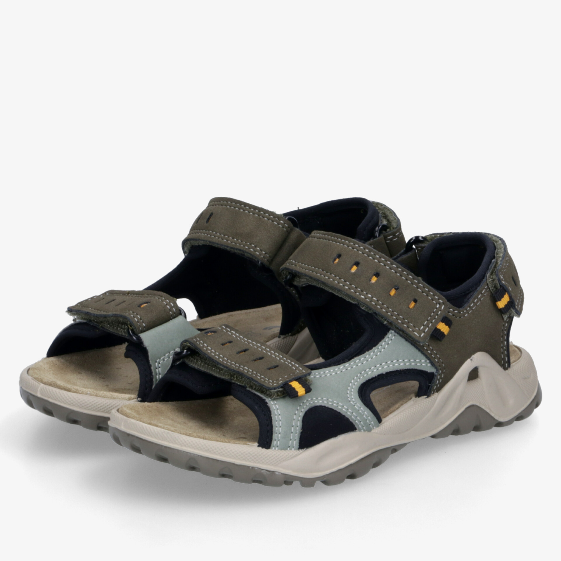 Sportliche, atmungsaktive Sandalen mit verstellbaren Klettverschlüssen und rutschfester, leichter Laufsohle für hohen Tragekomfort