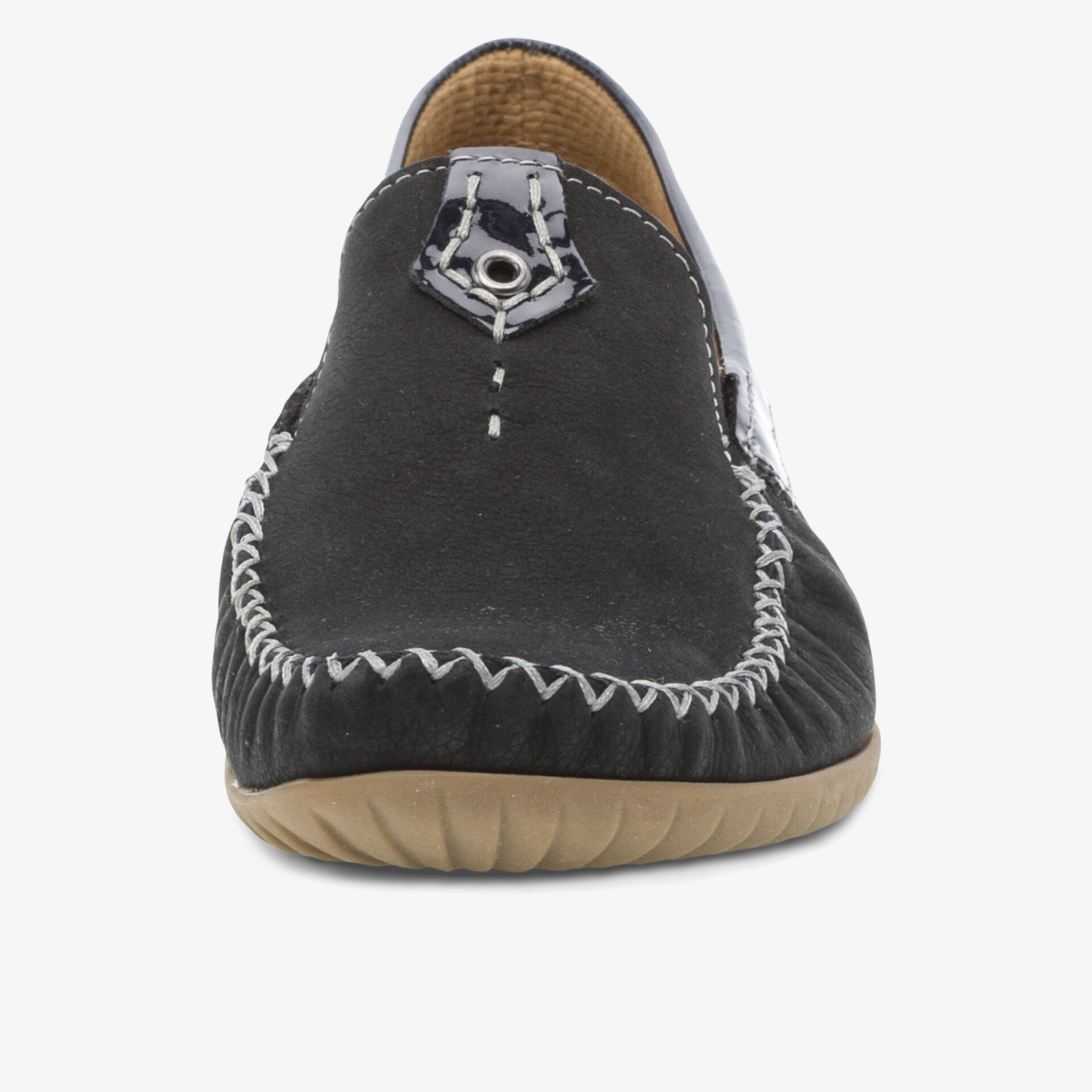 Bequemer Schuh mit stilvollem Ziernähten und komfortabler Sohle