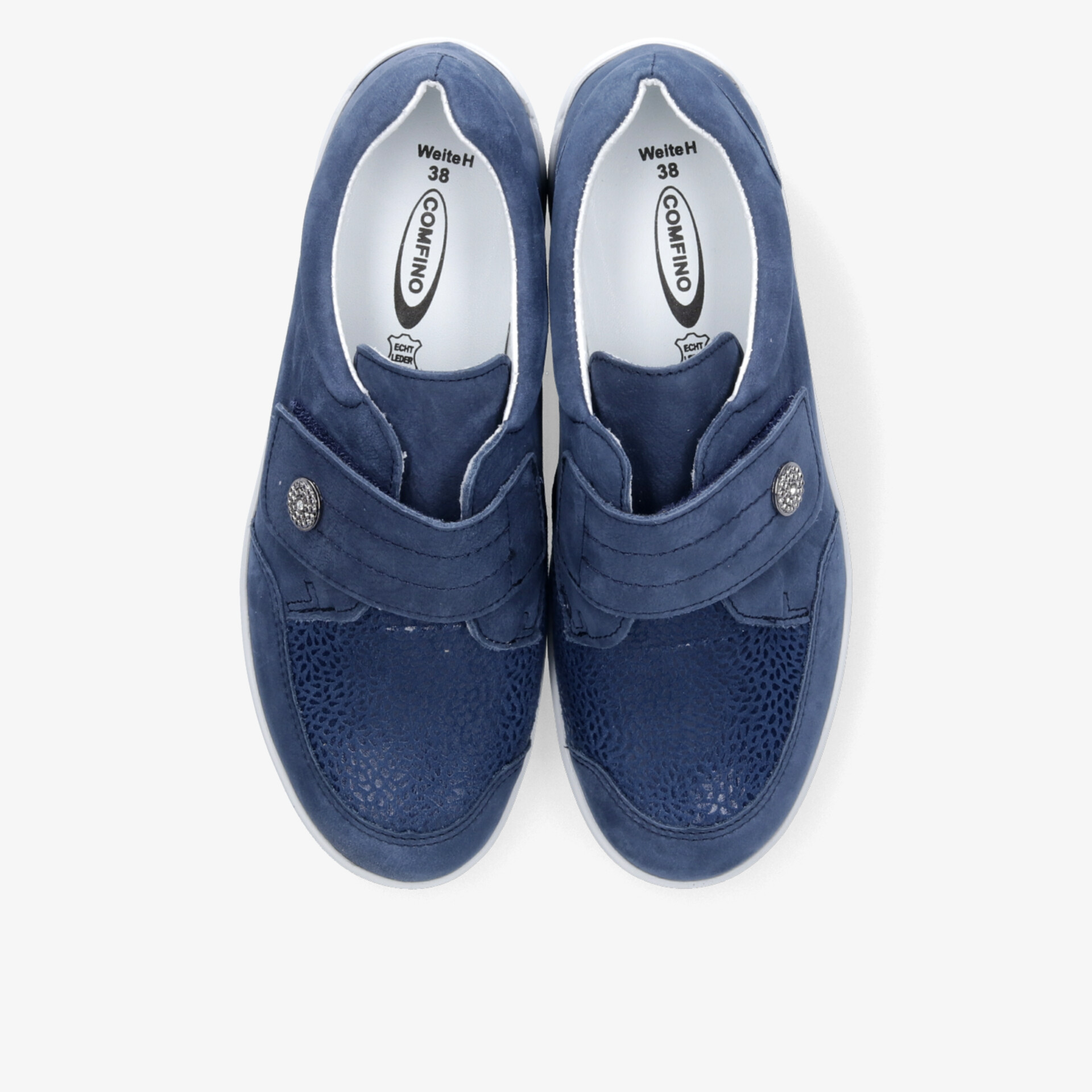 Blauer Sneaker im Paar, komfortabel, leicht, atmungsaktiv und flexibel mit weicher Polsterung