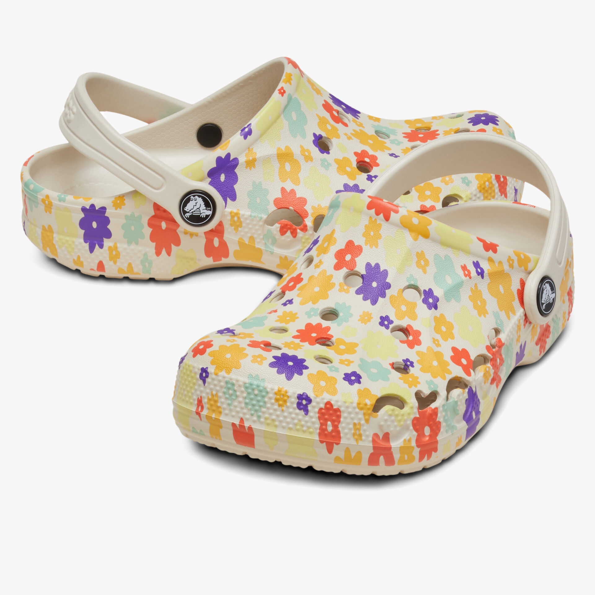 Bequeme bunte Clogs mit Blumenmuster, leicht und strapazierfähig, ideal für den Alltag und Outdoor-Einsatz
