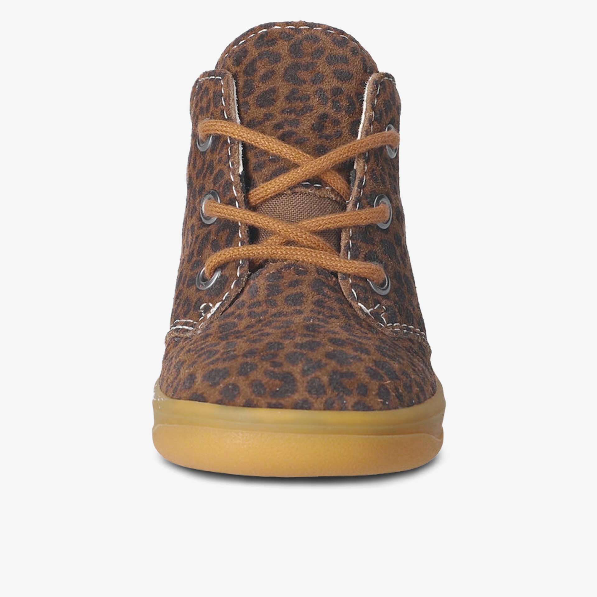 Leopardgemusterter Schnürboot mit robuster Gummisohle, komfortabel und modisch für vielseitigen Alltag