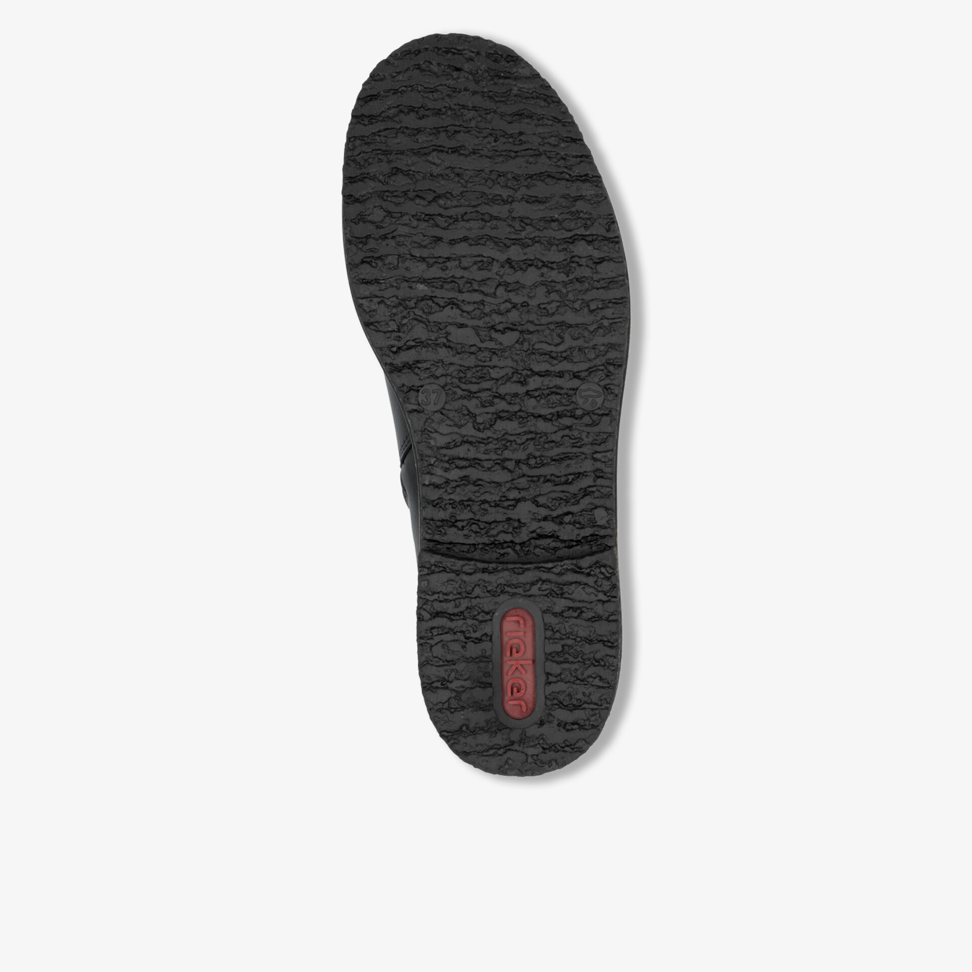 Robuste schwarze Schuhsohle mit rutschfestem Profil für sicheren Halt und hohe Strapazierfähigkeit