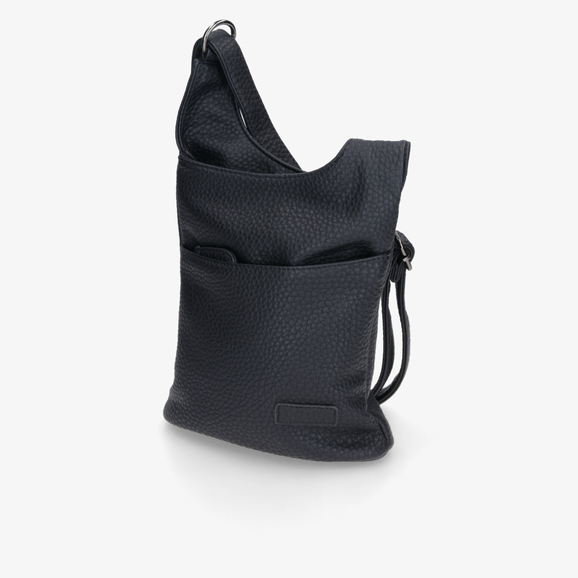 Schwarze Umhängetasche mit praktischem Reißverschluss und modernem, schlichtem Design, leicht und flexibel