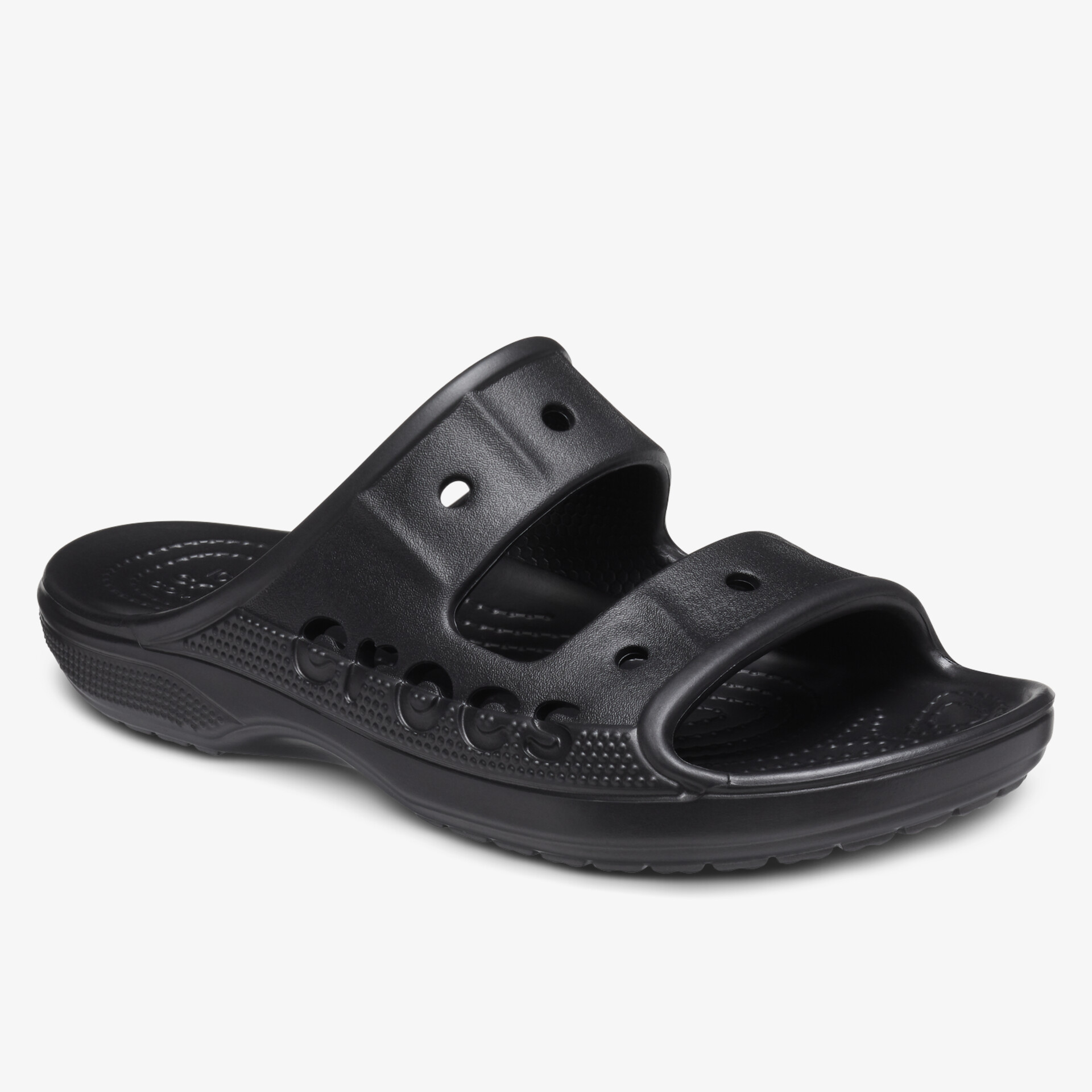 Leicht und bequemer schwarzer Schuh mit atmungsaktiven Öffnungen und rutschfester Sohle für Alltag