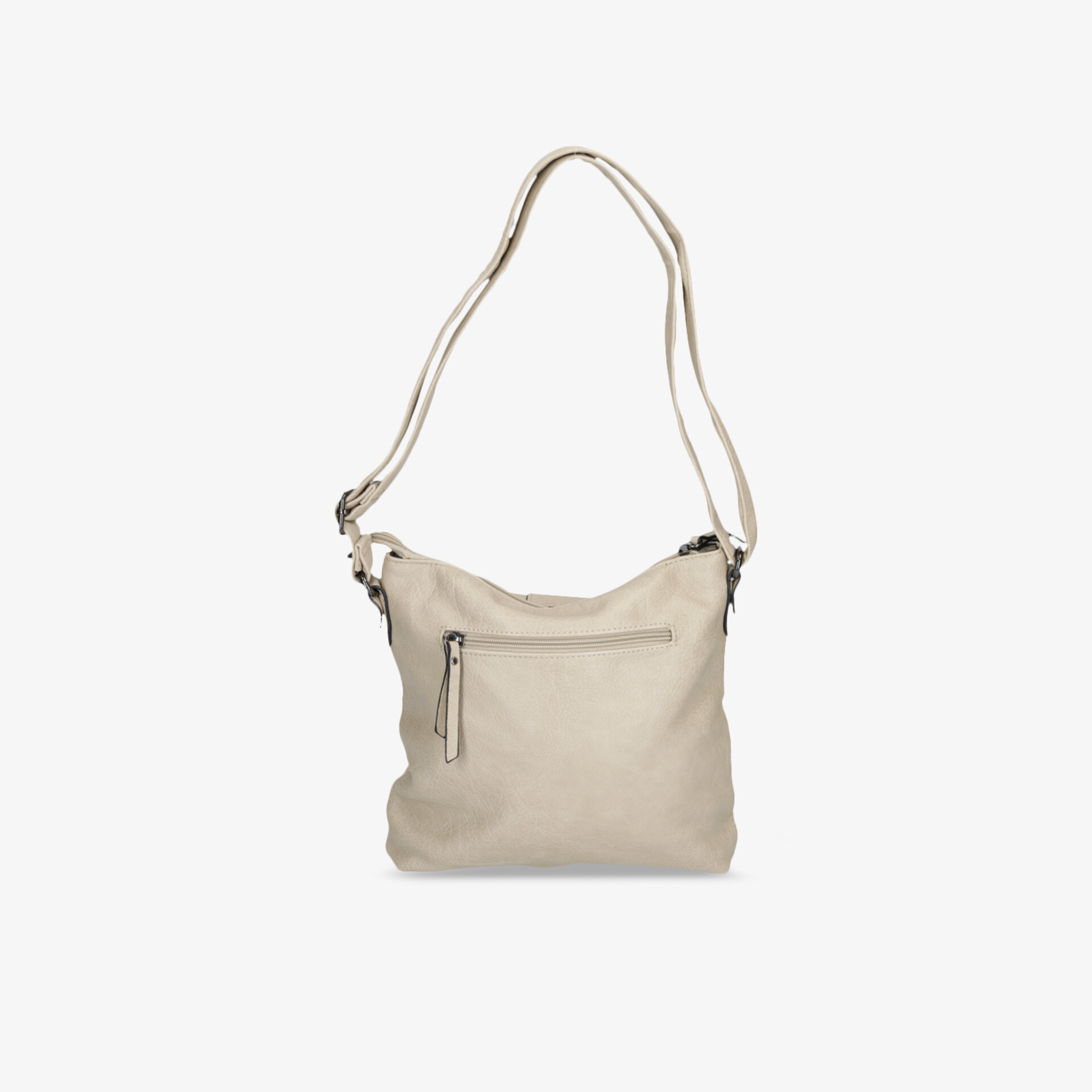 Modische beige Tasche mit Reißverschlusstasche, perfekter Begleiter für jeden Anlass, elegant und vielseitig.