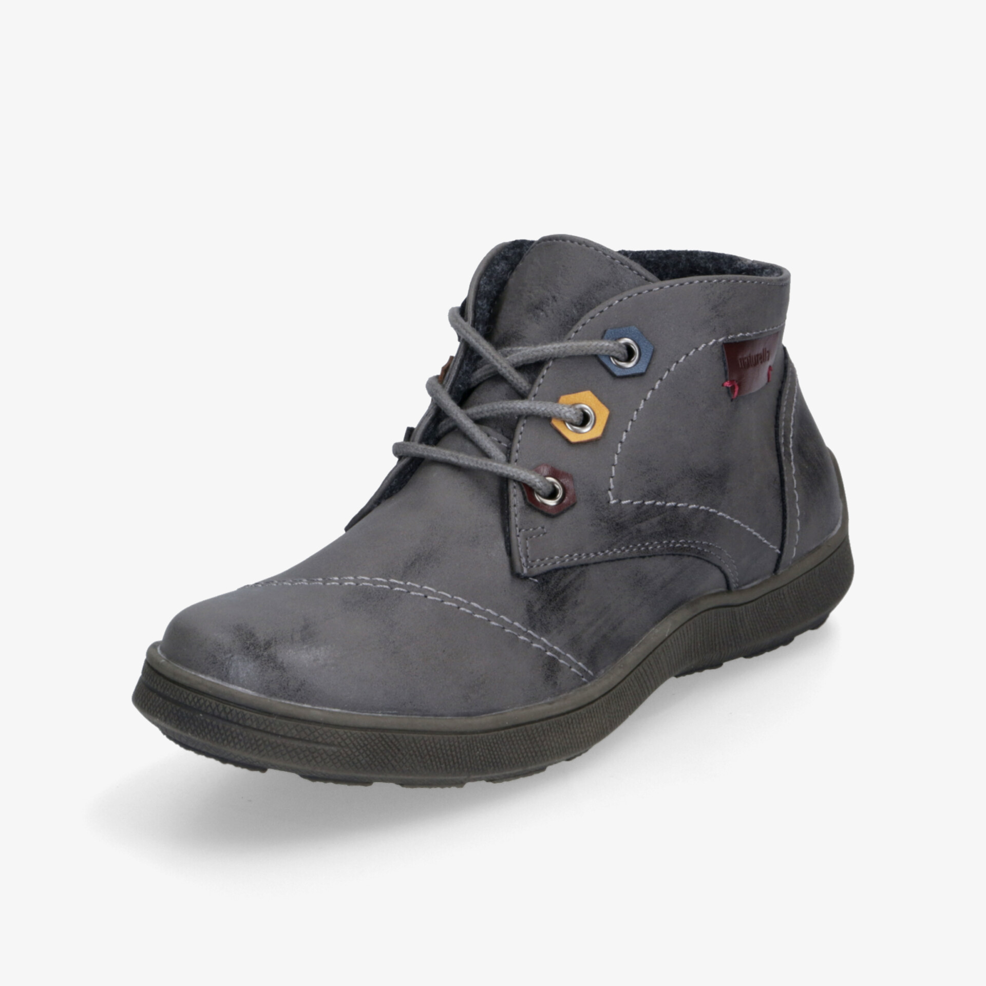 Robuster schwarzer Kurzstiefel mit flexibler Schnürung und rutschfester Sohle für hohen Tragekomfort