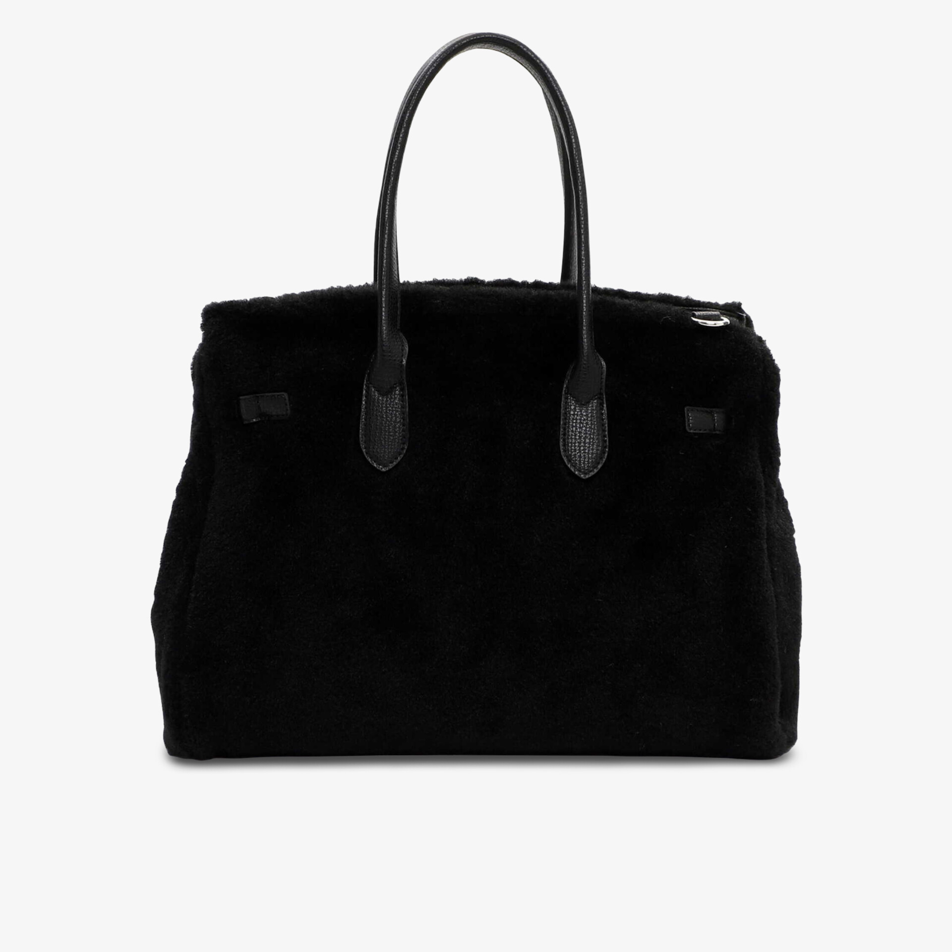 Schwarze elegante Handtasche mit weichem Material und großzügigem Stauraum für vielseitigen Einsatz