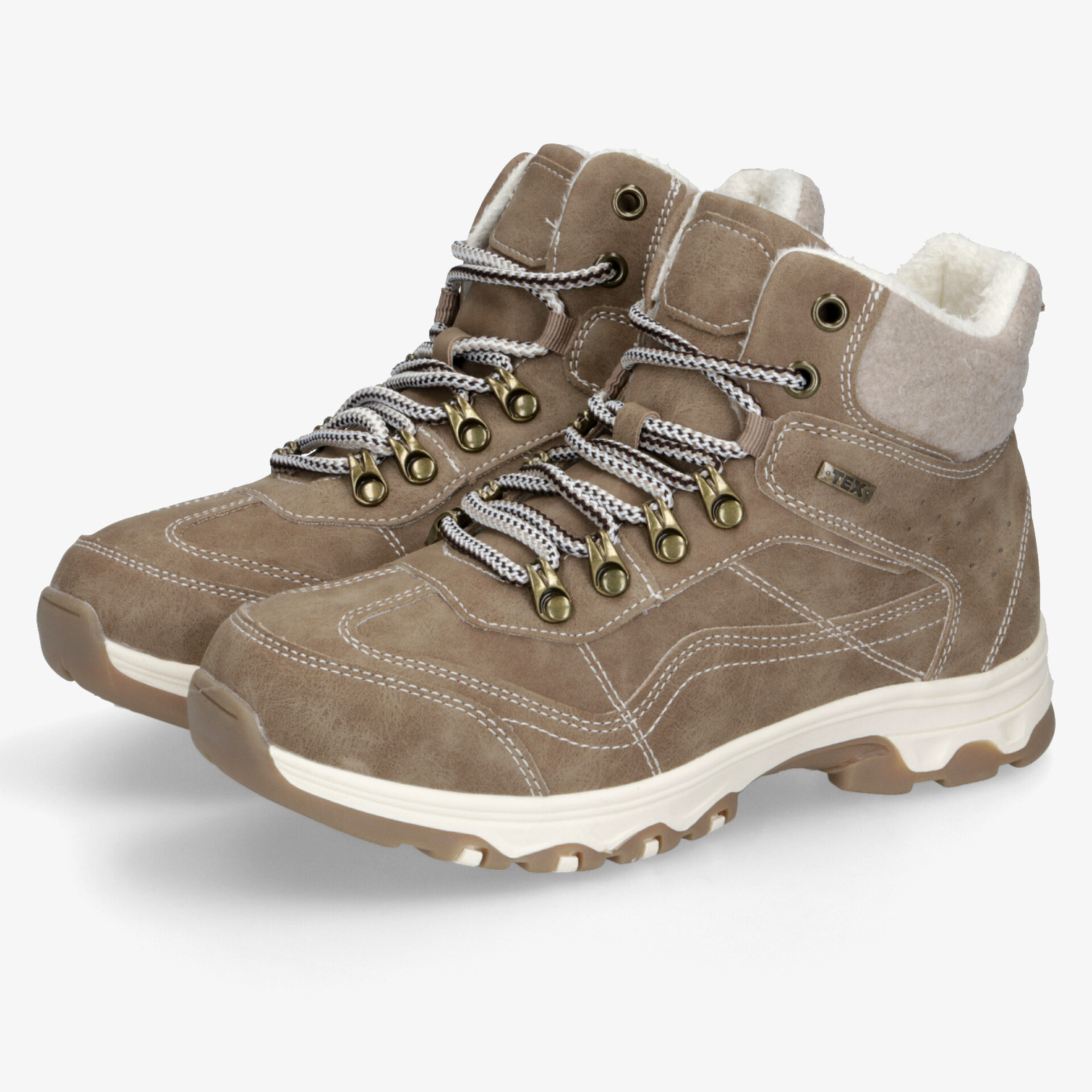 Robuste Outdoor-Wanderschuhe mit warmem Innenfutter, rutschfester Sohle und schnürbarem Design