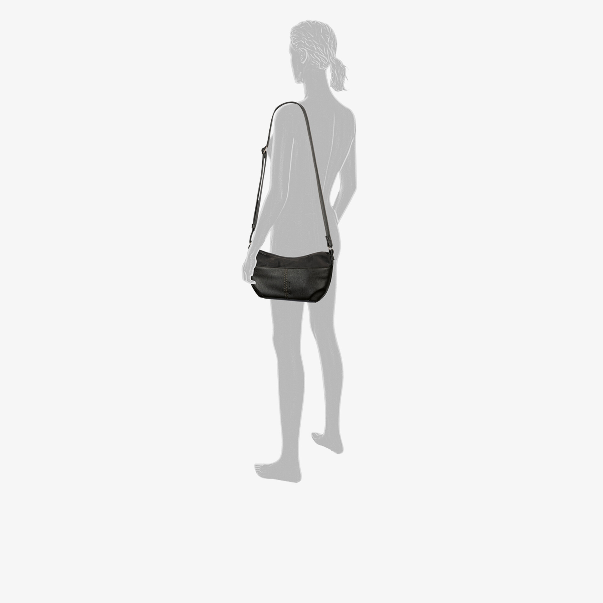Elegante schlichte Umhängetasche, kompakt und praktisch am Körper getragen, perfekter Begleiter für Alltag
