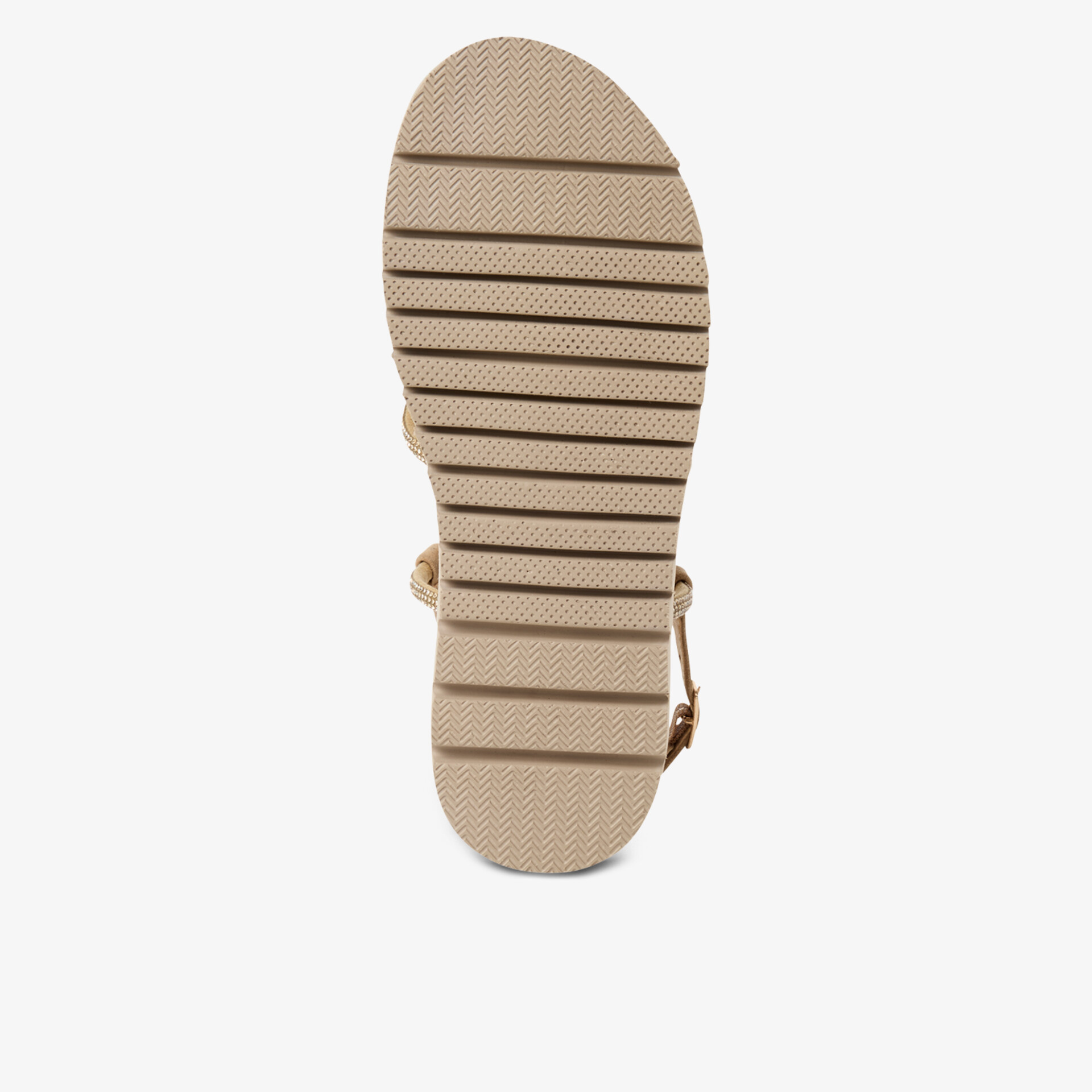 Rutschfeste braune Sohle mit Profil für sicheren Halt und hohe Strapazierfähigkeit