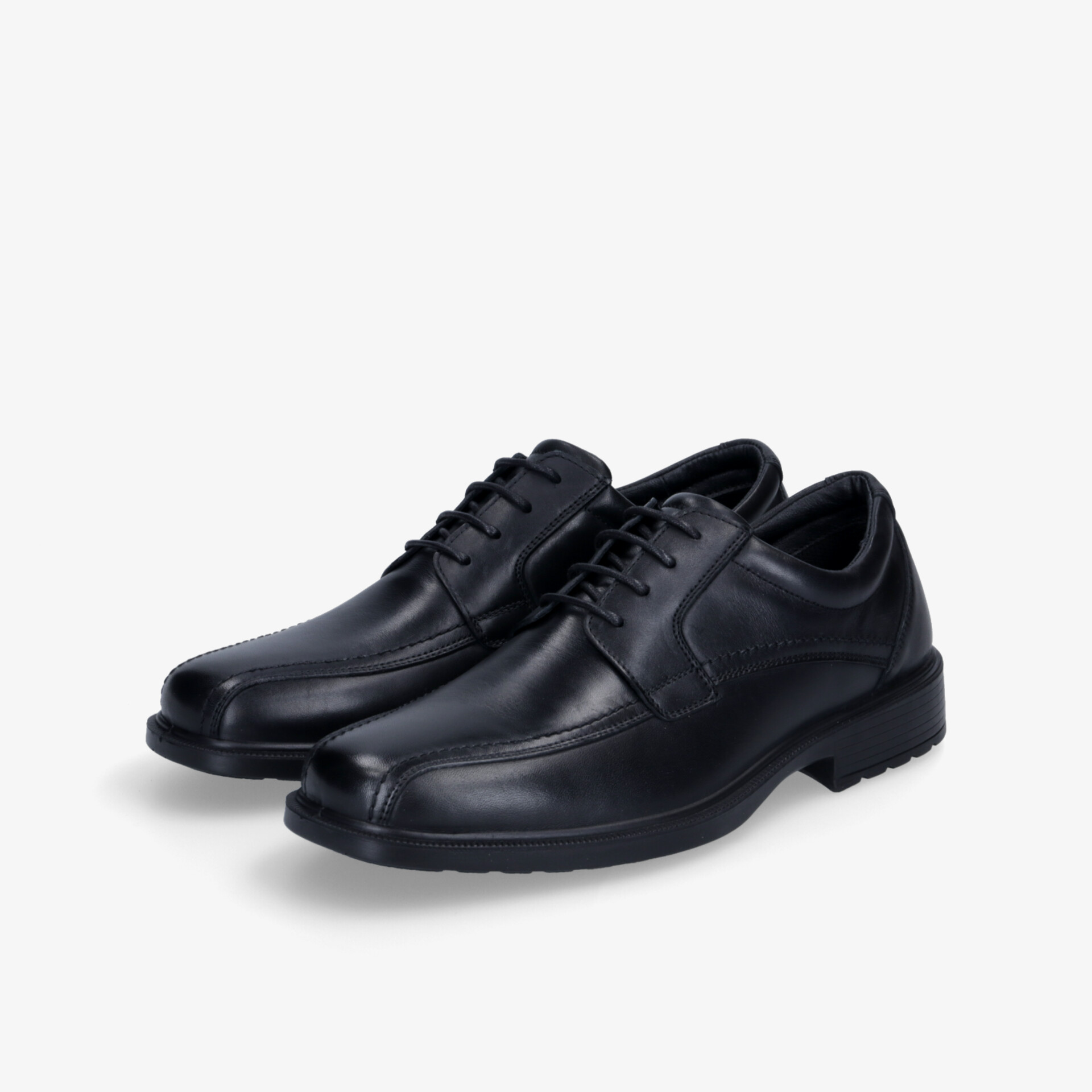 Elegante schwarze Lederschuhe, ideal für Business und formelle Anlässe, bieten hohen Komfort und langlebige Qualität.