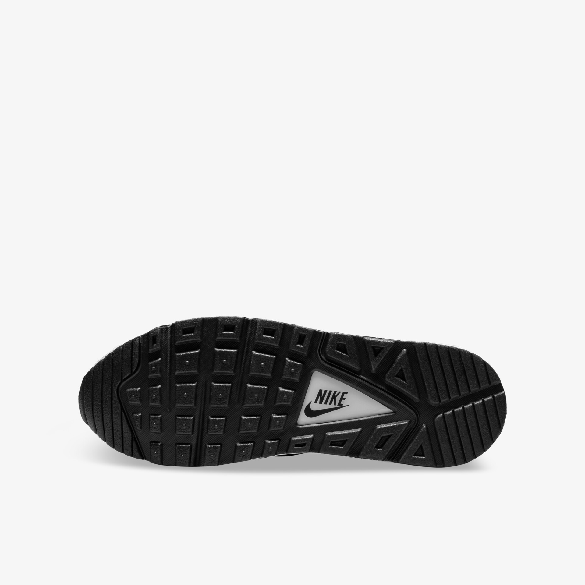 Schwarze Nike Sportschuhsohle mit robuste, rutschfeste Profilstruktur für optimale Traktion und Stabilität