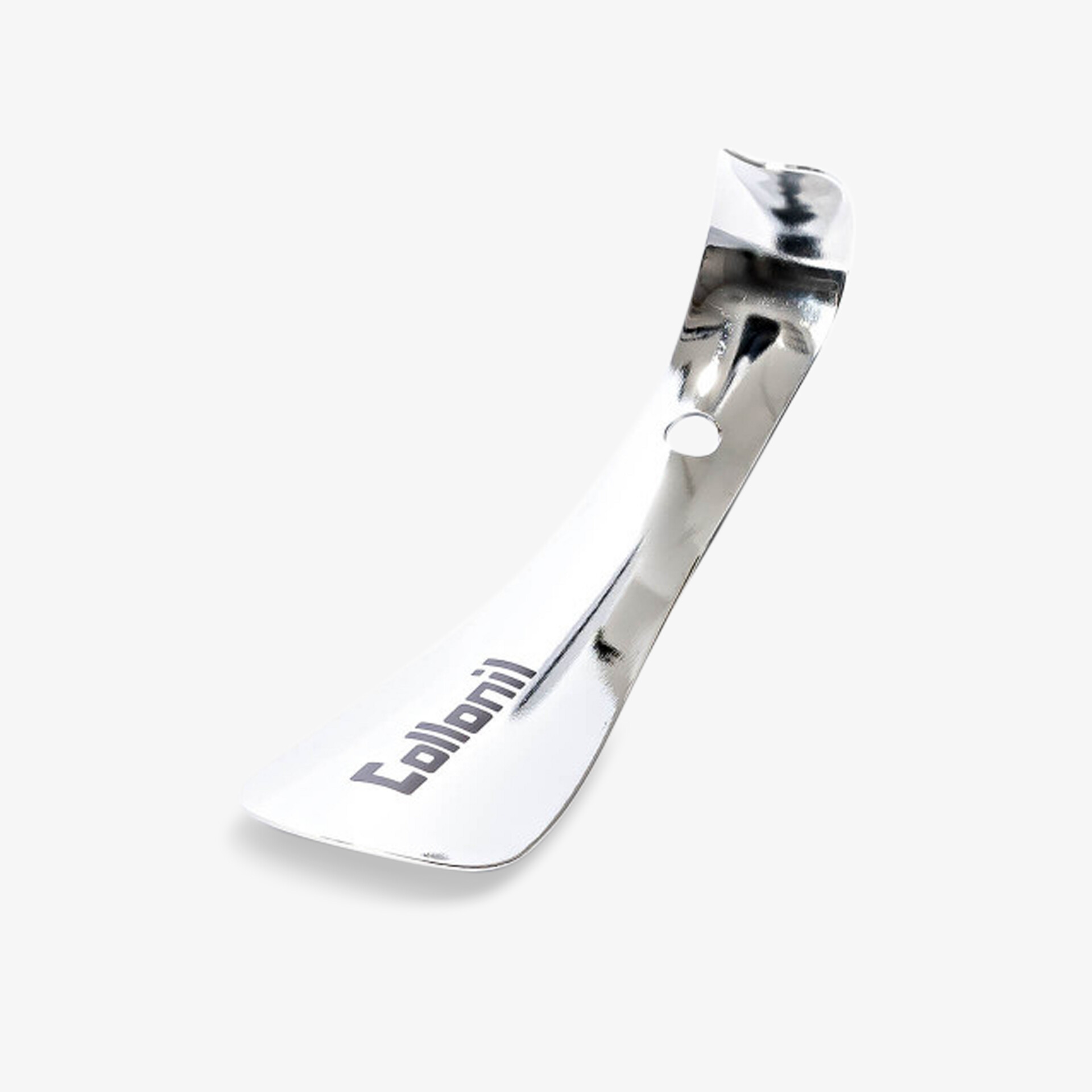 Robuster Metall-Schuhlöffel mit ergonomischem Griff und glänzender Oberfläche für einfaches Anziehen