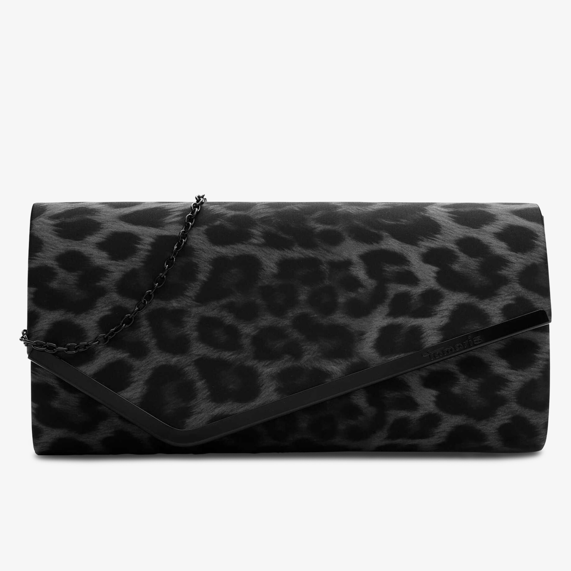 Elegante Clutch mit auffälligem Leopardenmuster und feiner Kette, stilvolles Accessoire für besondere Anlässe
