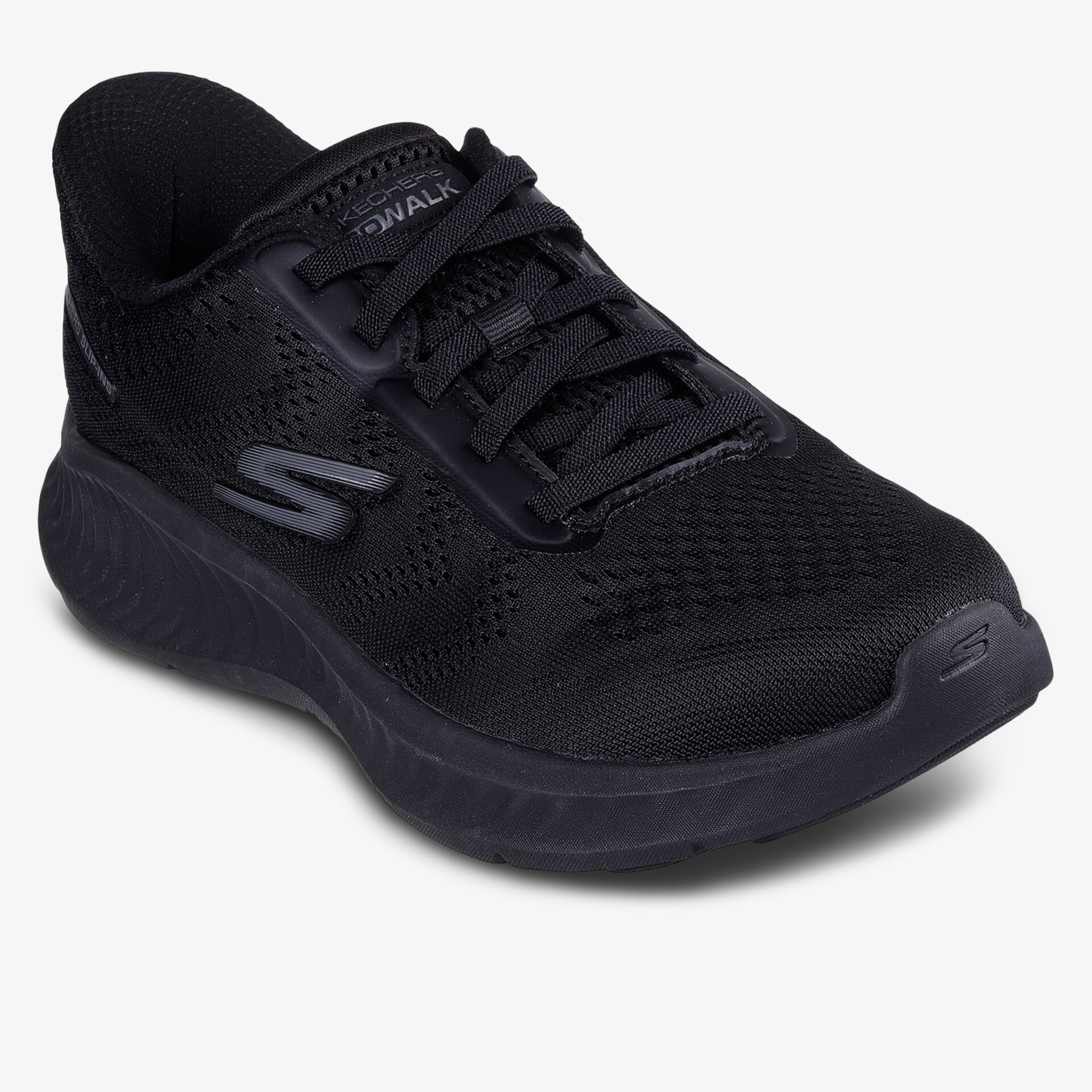 Stylischer schwarzer Schuh, ideal für Alltag und Sport, mit komfortabler Passform und flexibler Sohle