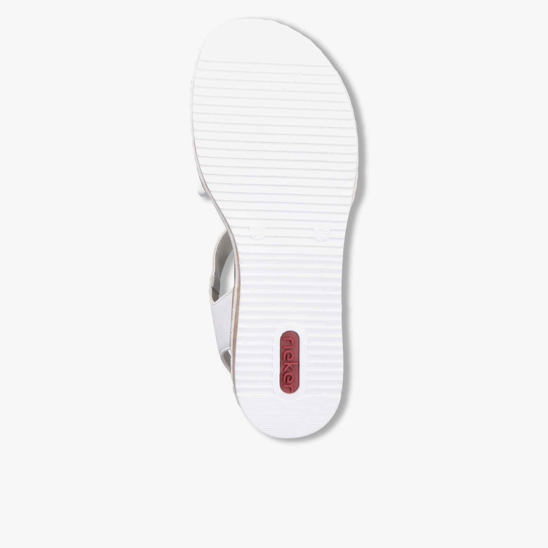 Weiße flexible Schuhsohle mit rutschfestem Profil für optimalen Halt und Komfort