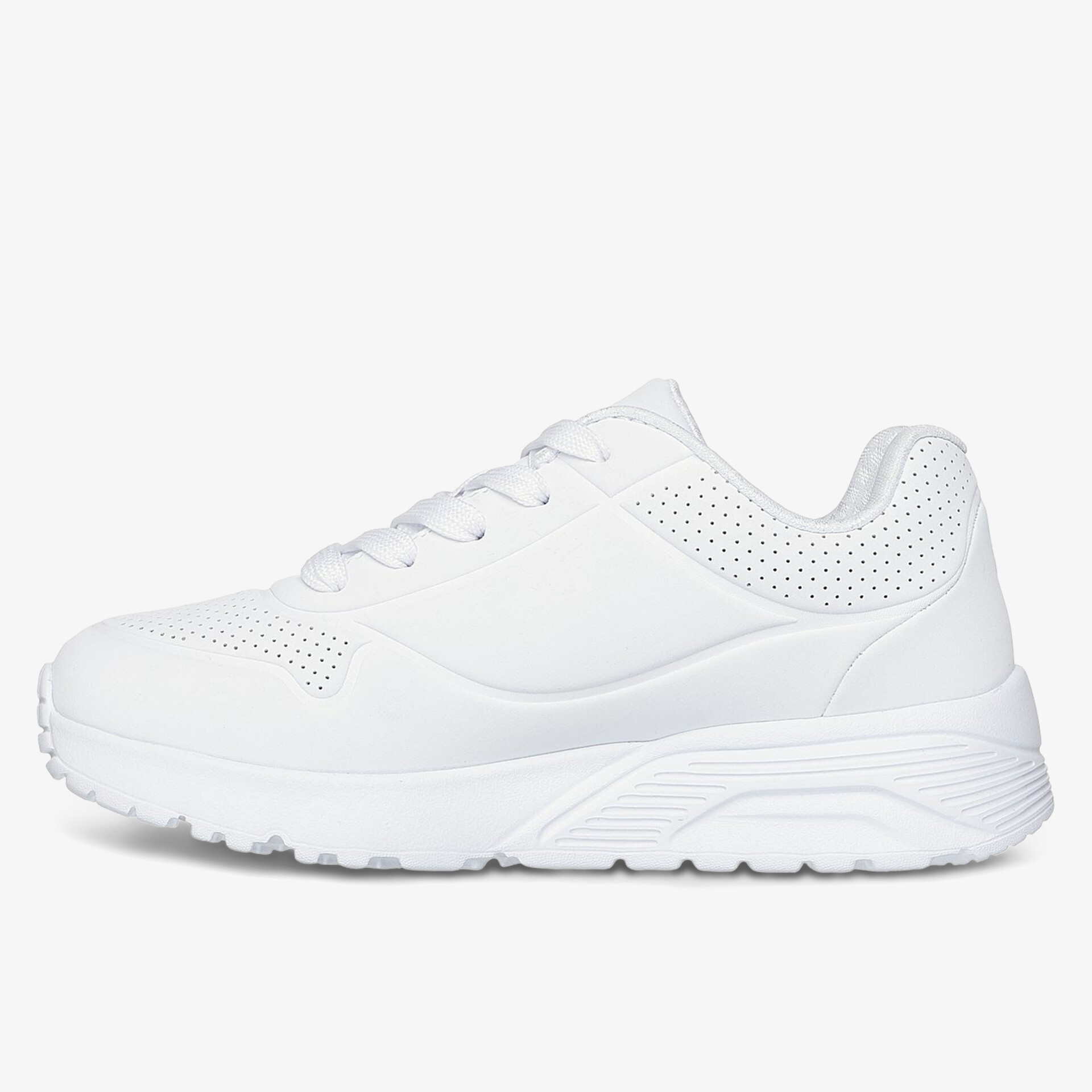 Bequemer weißer Sneaker mit rutschfester Sohle und atmungsaktivem Material