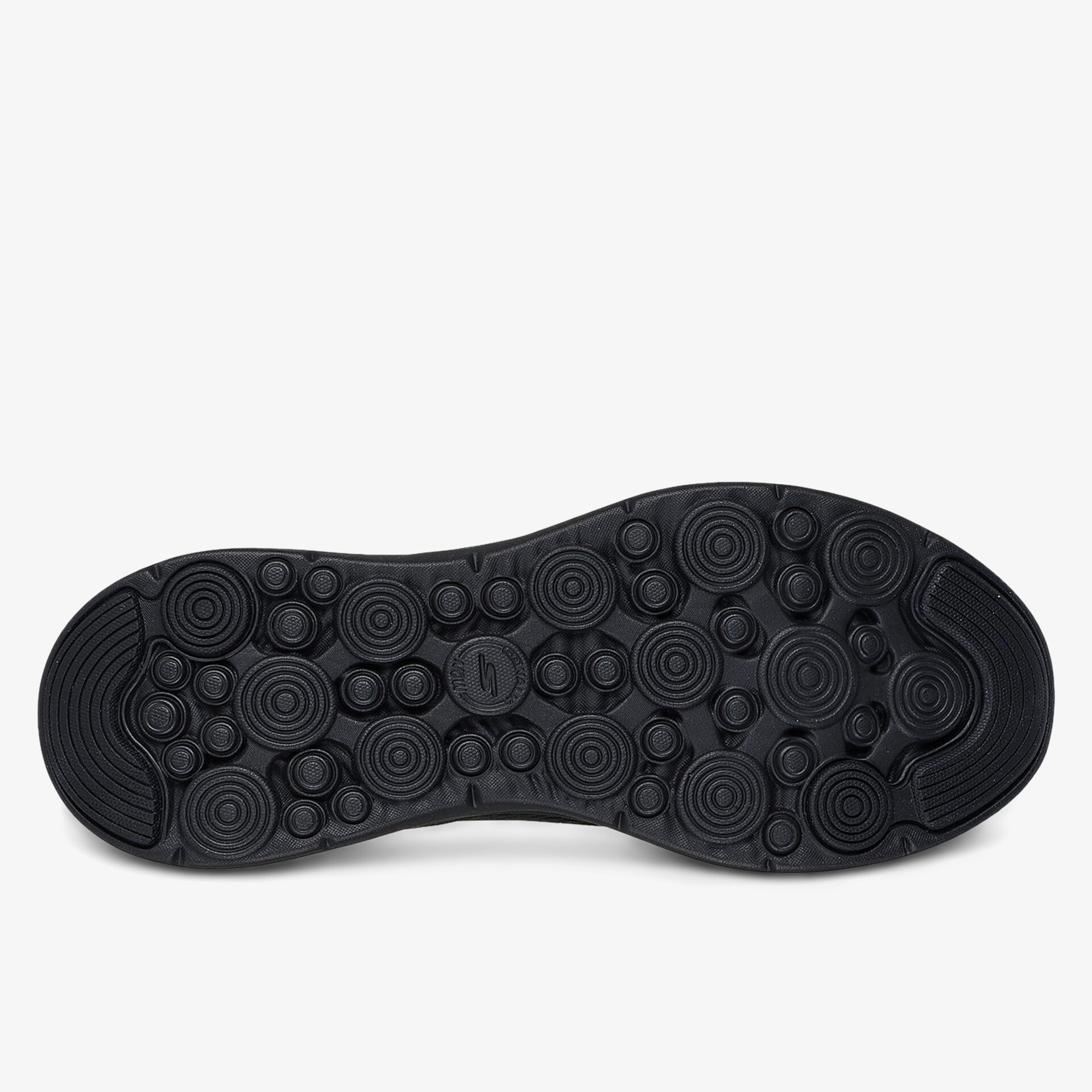 Strapazierfähige und rutschfeste schwarze Schuhsohle mit gepolstertem Design für optimalen Tragekomfort.