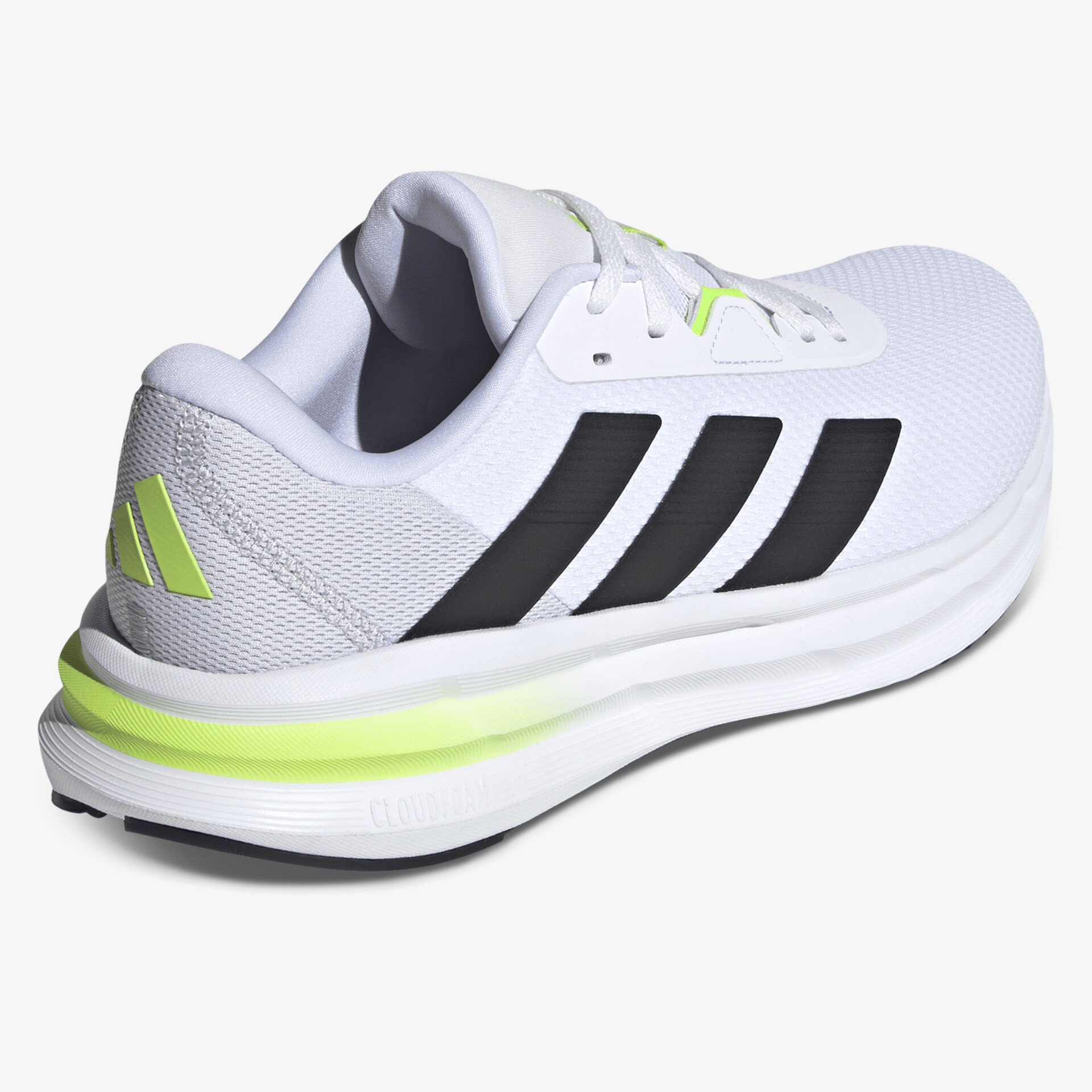 Leichter, atmungsaktiver Sport-Laufschuh mit dämpfender Zwischensohle und modernem Design in weiß und schwarz