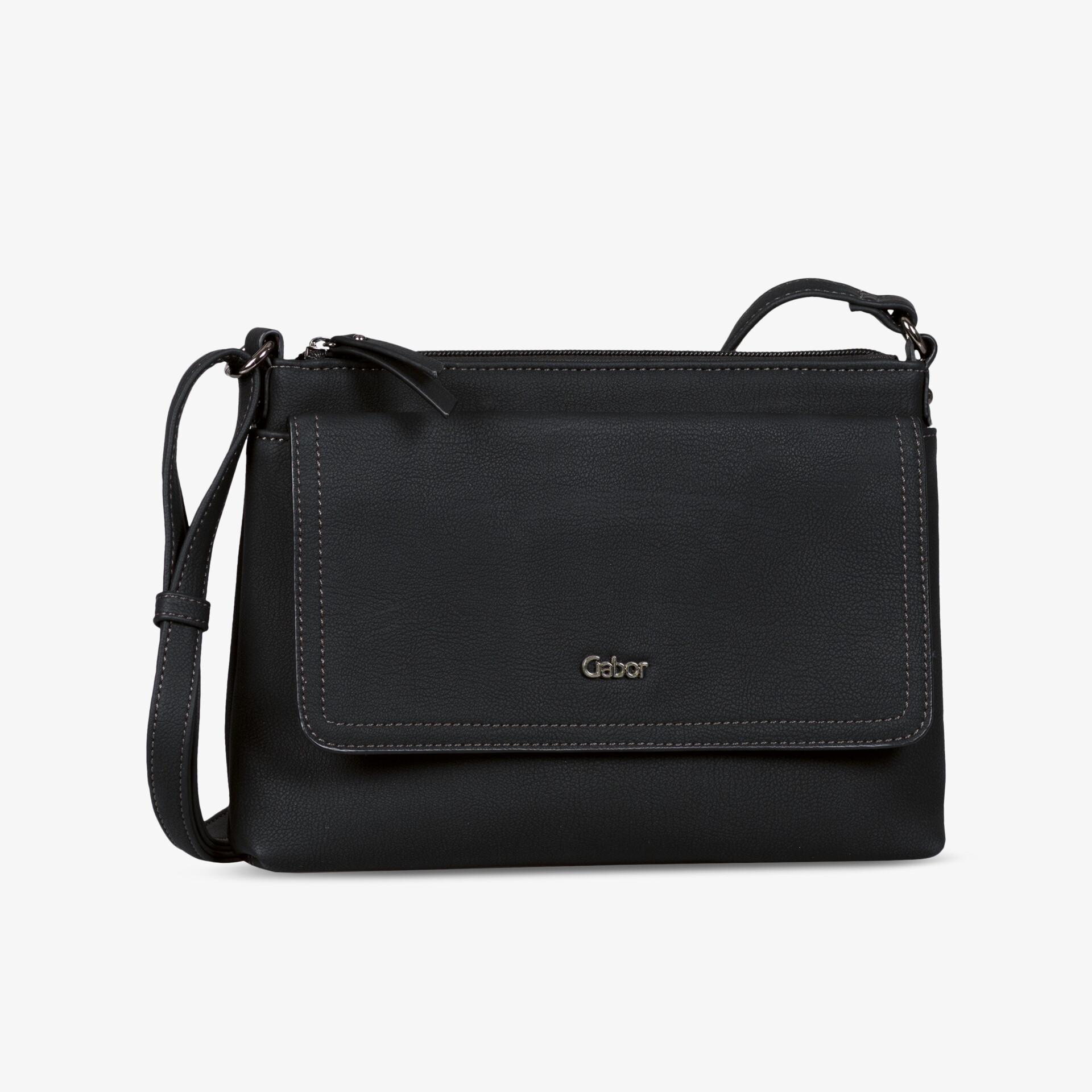 Elegante, schwarze Schultertasche aus hochwertigem Material, ideal für vielseitigen Einsatz und stilvolles Design.