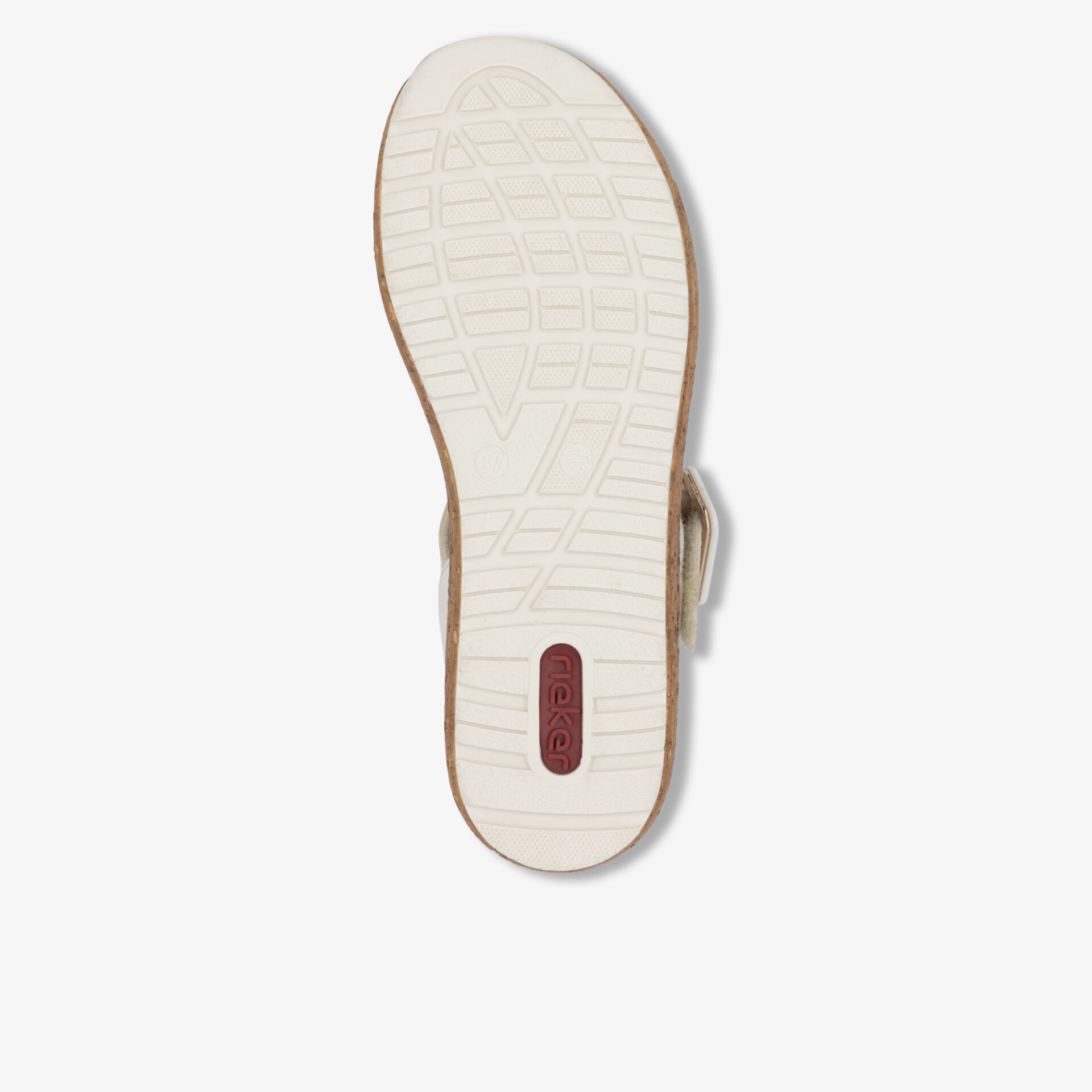 Weiße Schuhsohle mit rutschfestem Profil, leicht und komfortabel für stabilen Halt