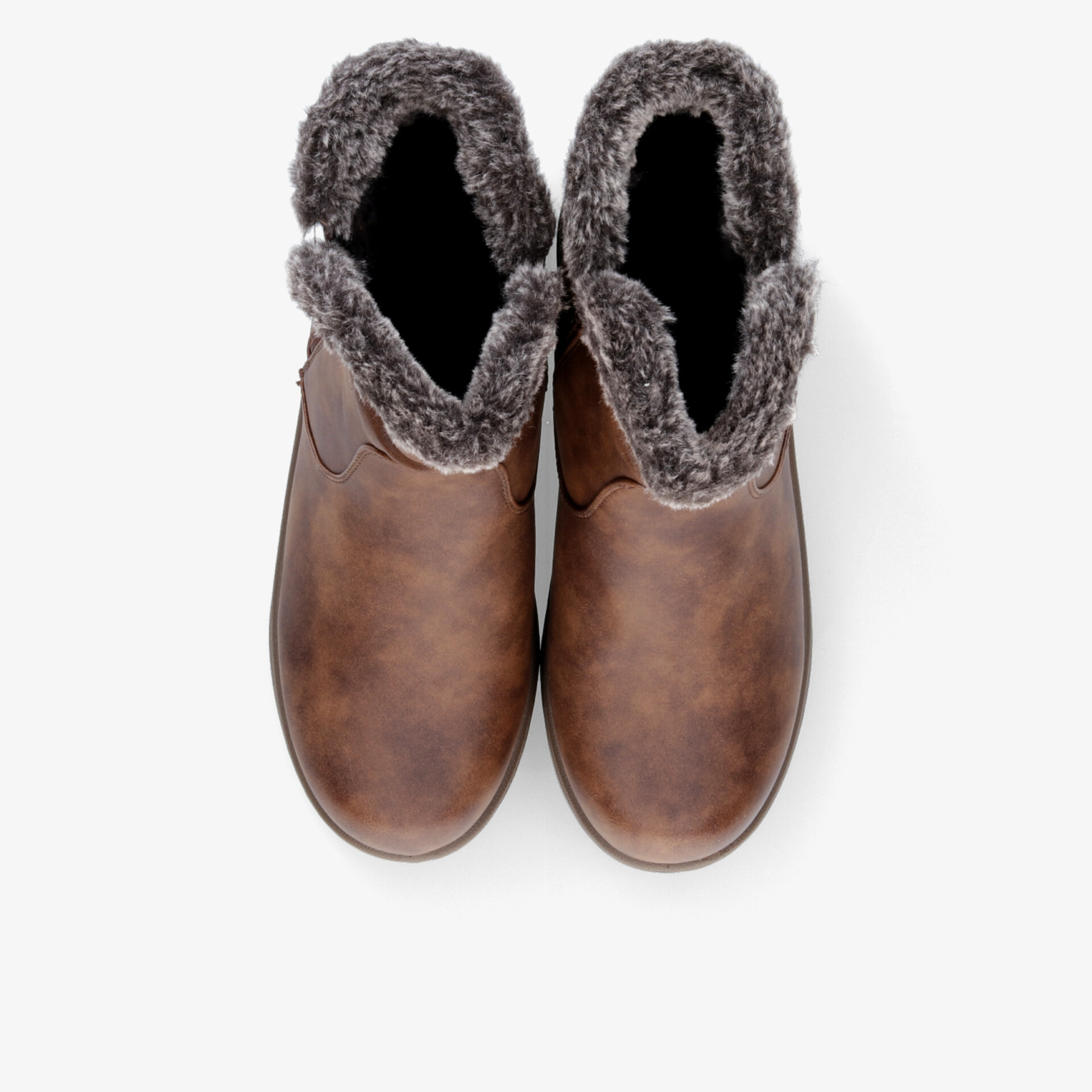 Warme braune Winterstiefel mit weichem Fellfutter und rutschfester Sohle für komfortables und sicheres Tragegefühl