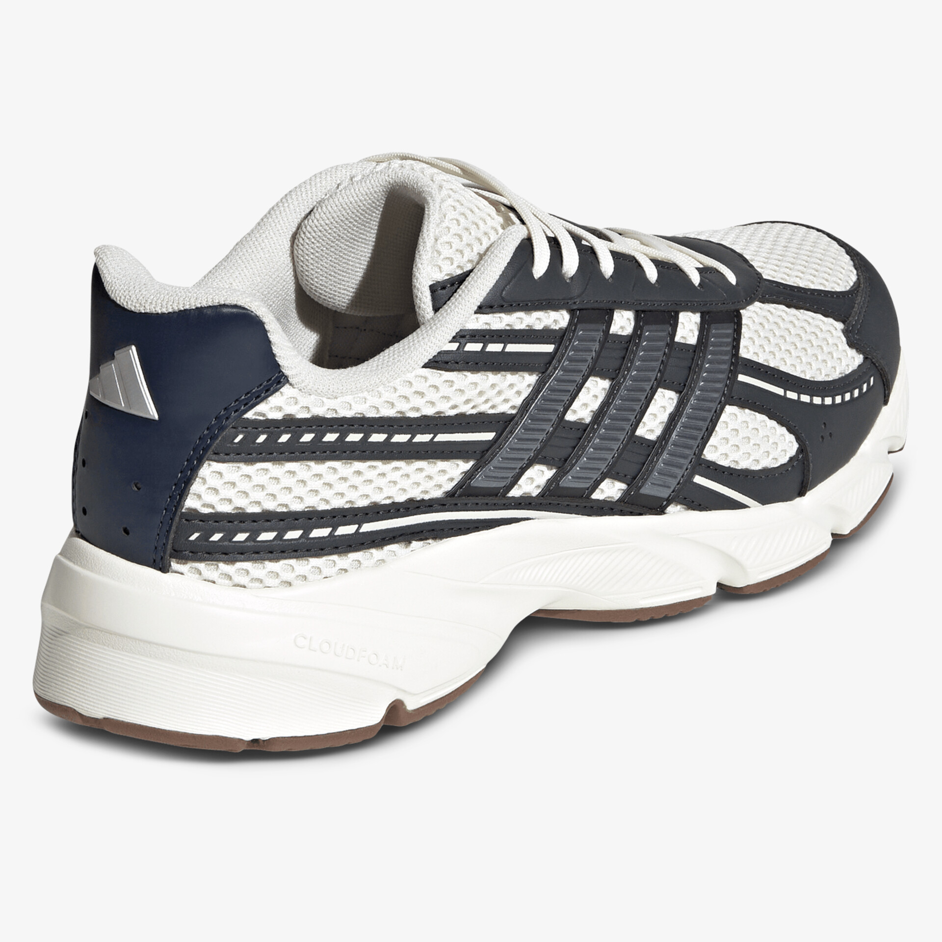 Moderner leichter Laufschuh mit atmungsaktivem Mesh, stützender Fersenkappe und flexibler dämpfender Sohle