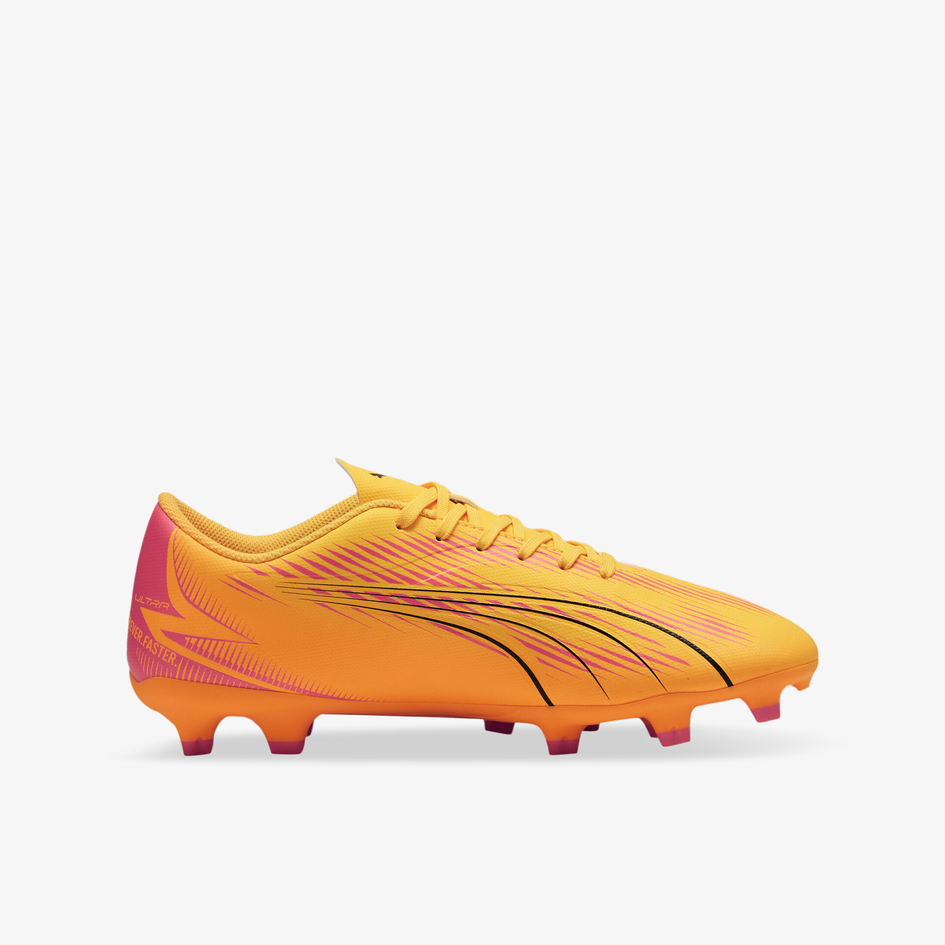 Leichter orangener Fußballschuh mit TPU-Nocken für optimale Traktion und schnittigem Design