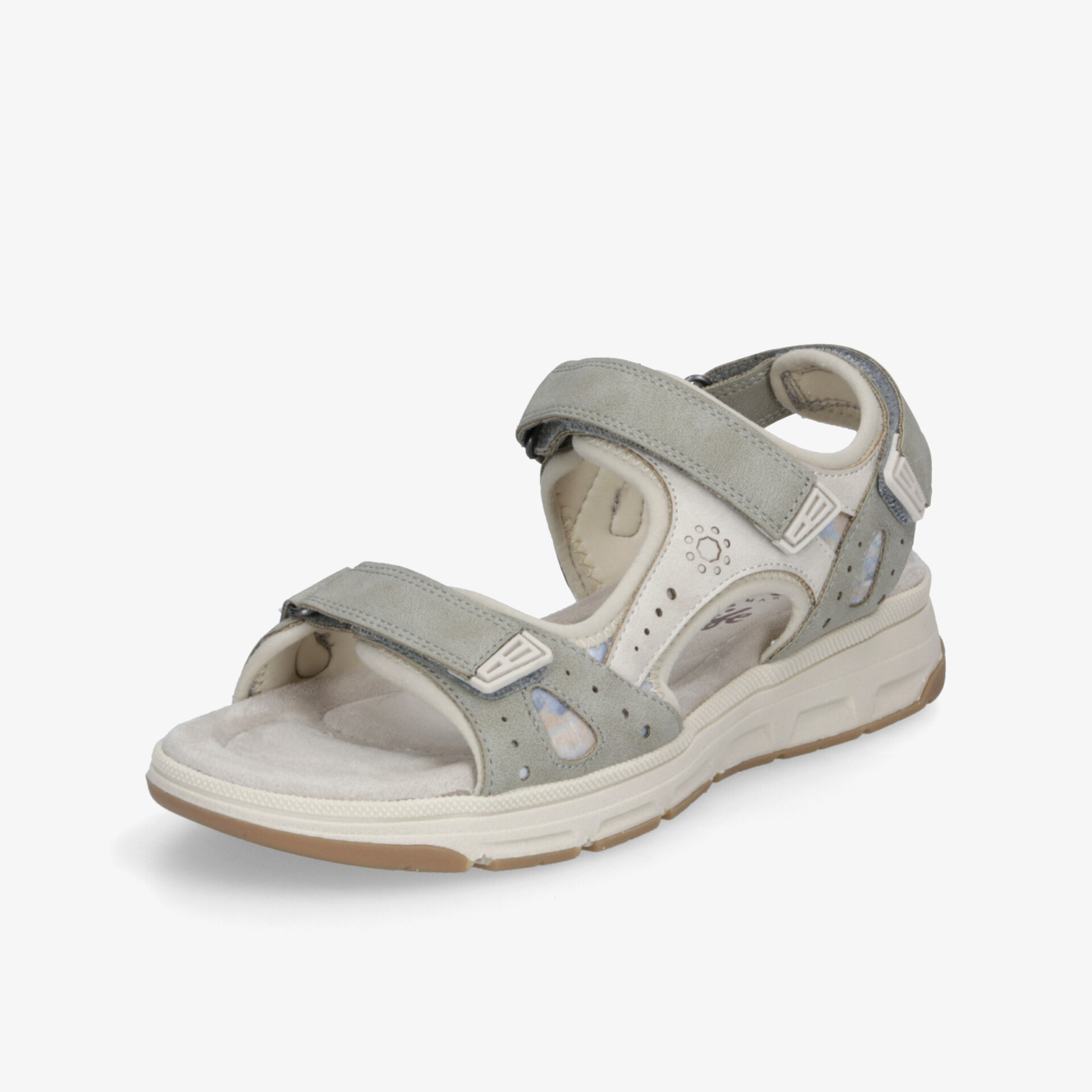 Leichte graue Sandale mit verstellbaren Riemen und rutschfester Sohle für optimalen Komfort und Halt