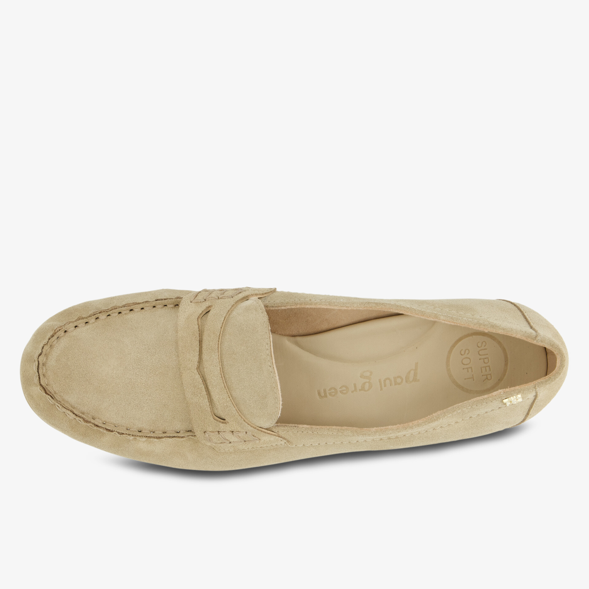 Beiger Loafer aus hochwertigem Material mit komfortabler Innensohle