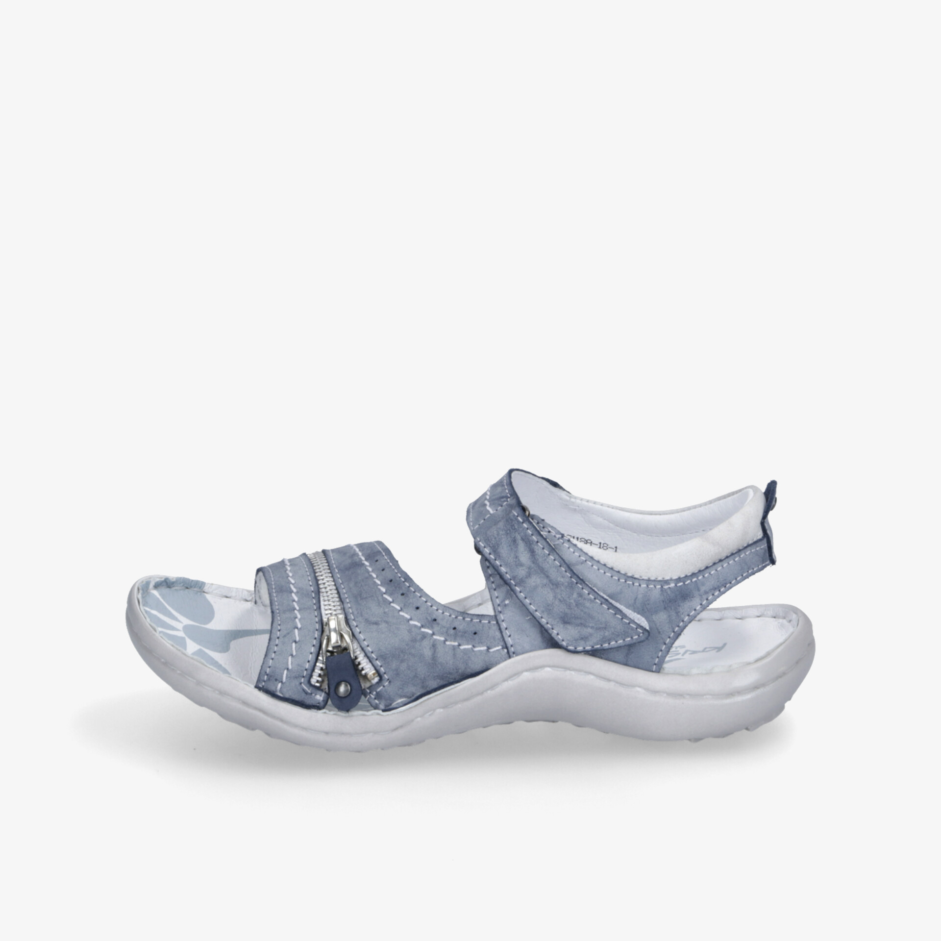 Leichte blaue Sandale mit verstellbaren Riemen und gepolsterter Sohle für optimalen Tragekomfort