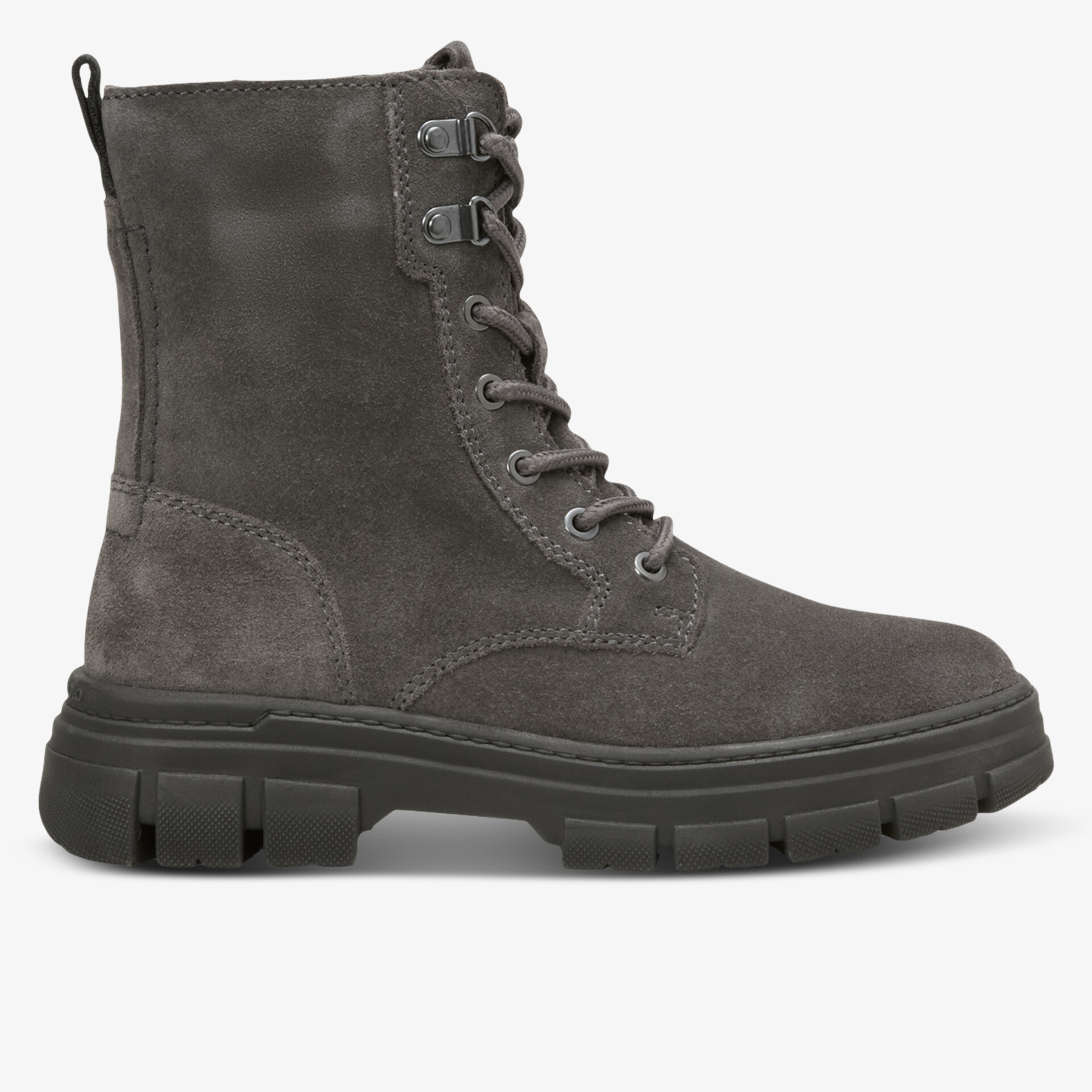 Robuster Schnürstiefel aus hochwertigem Leder mit profilierter Gummisohle und modernem Design