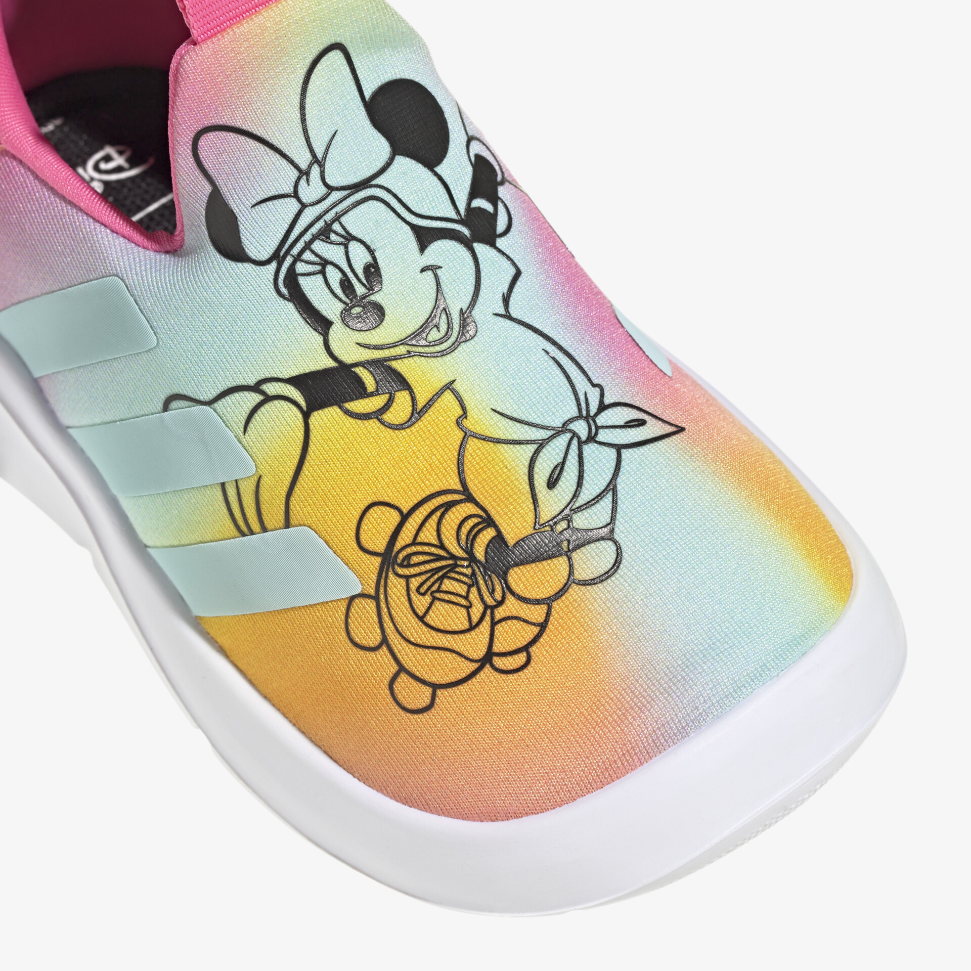 Bunter Slip-On Kinderschuh mit Minnie Mouse Design, ideal für Alltag und Spiel