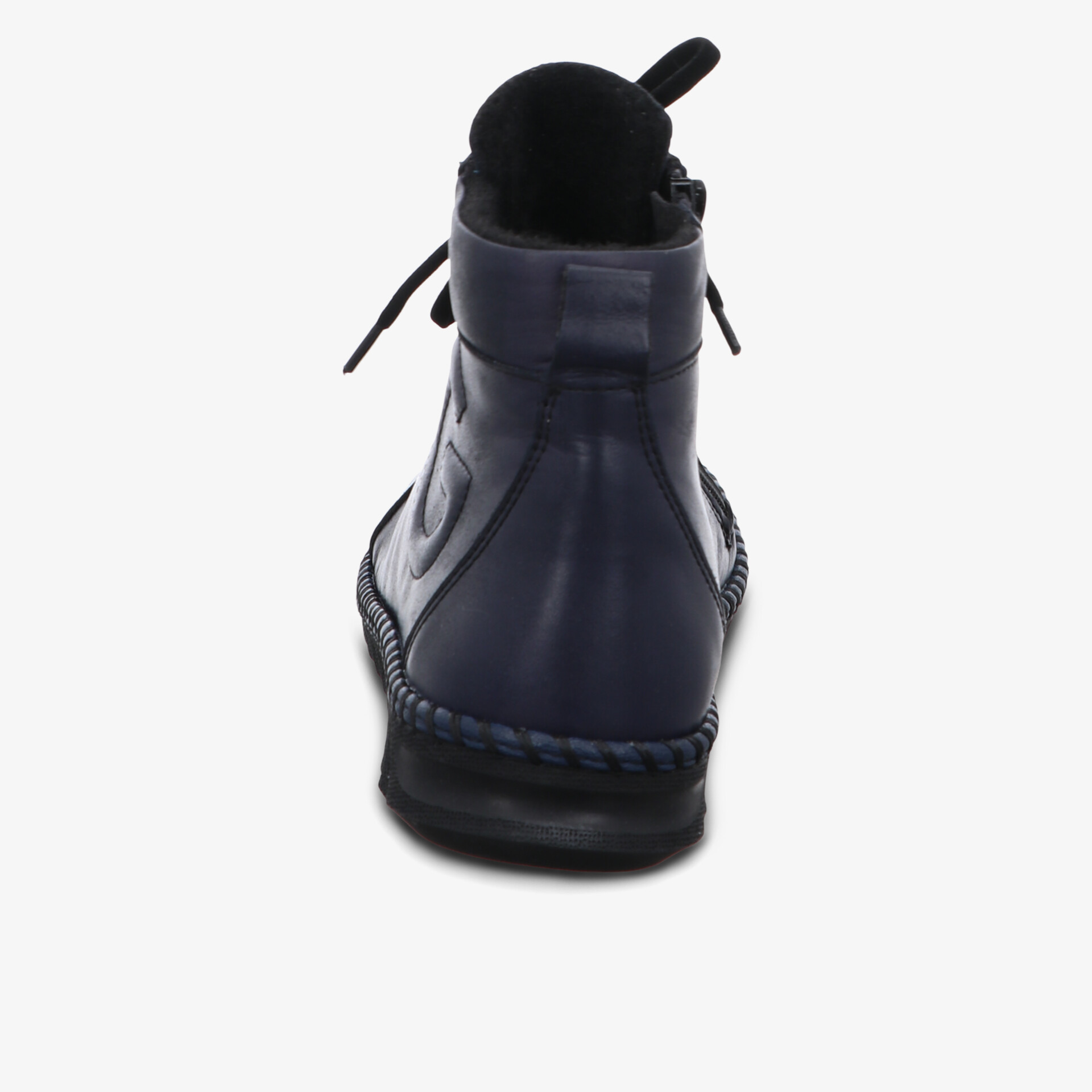 Robuster Schuh mit bequemem Schaft und rutschfester Sohle, Ansicht von hinten