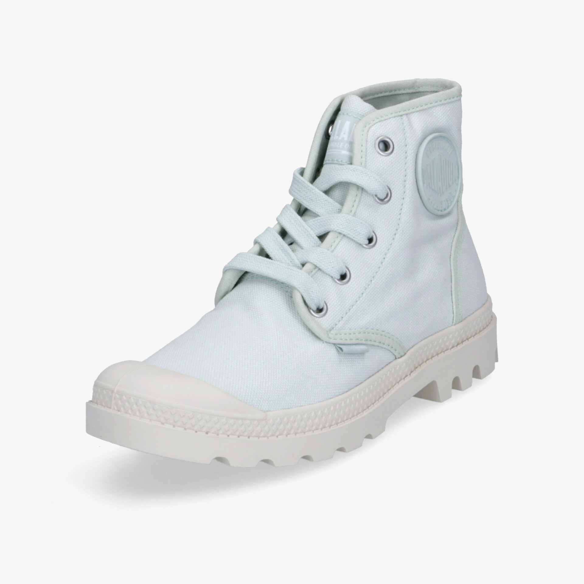 Robuster weißer Stiefel mit profilierter Sohle und komfortabler Schnürung, ideal für sicheren Halt und hohen Tragekomfort