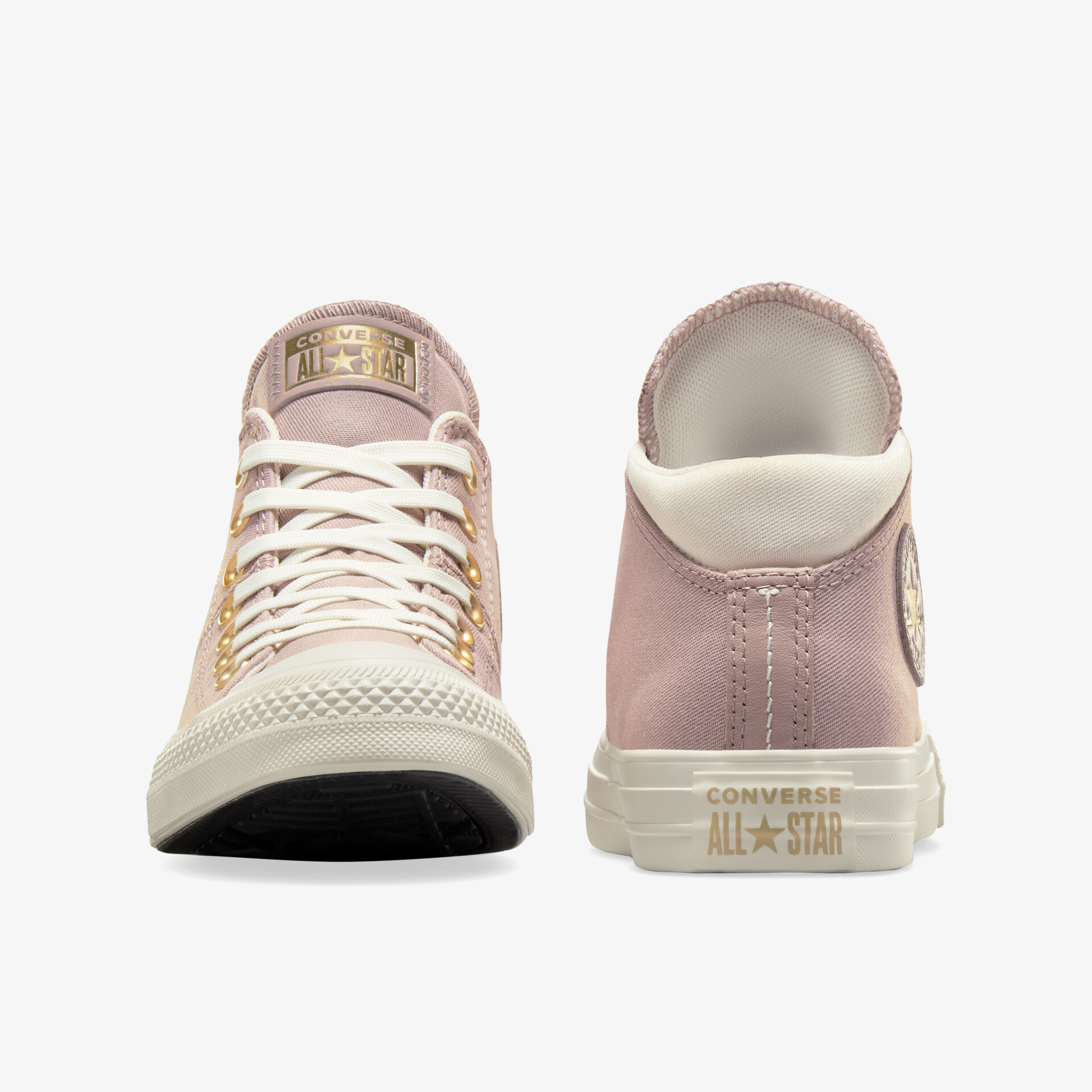 Modische und bequeme Schuhe in Rosé, Vorder- und Rückansicht mit hochwertigem Material und langlebiger Sohle.