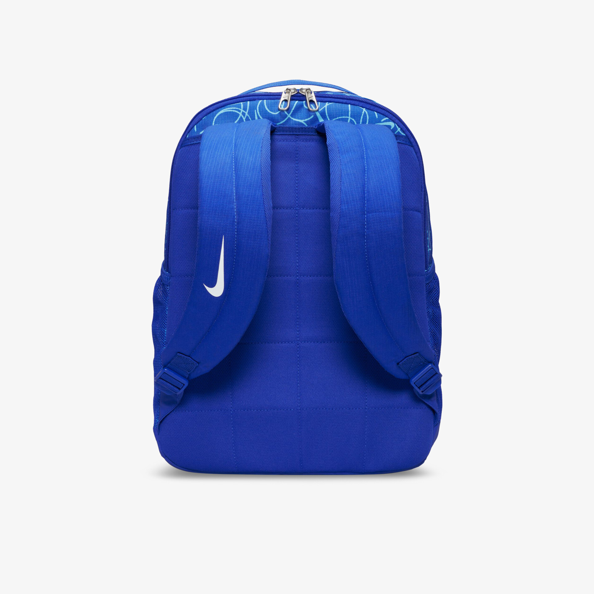 Blauer Rucksack mit stilvollem Design und komfortablen Trägern, ideal für Schule oder Freizeit.