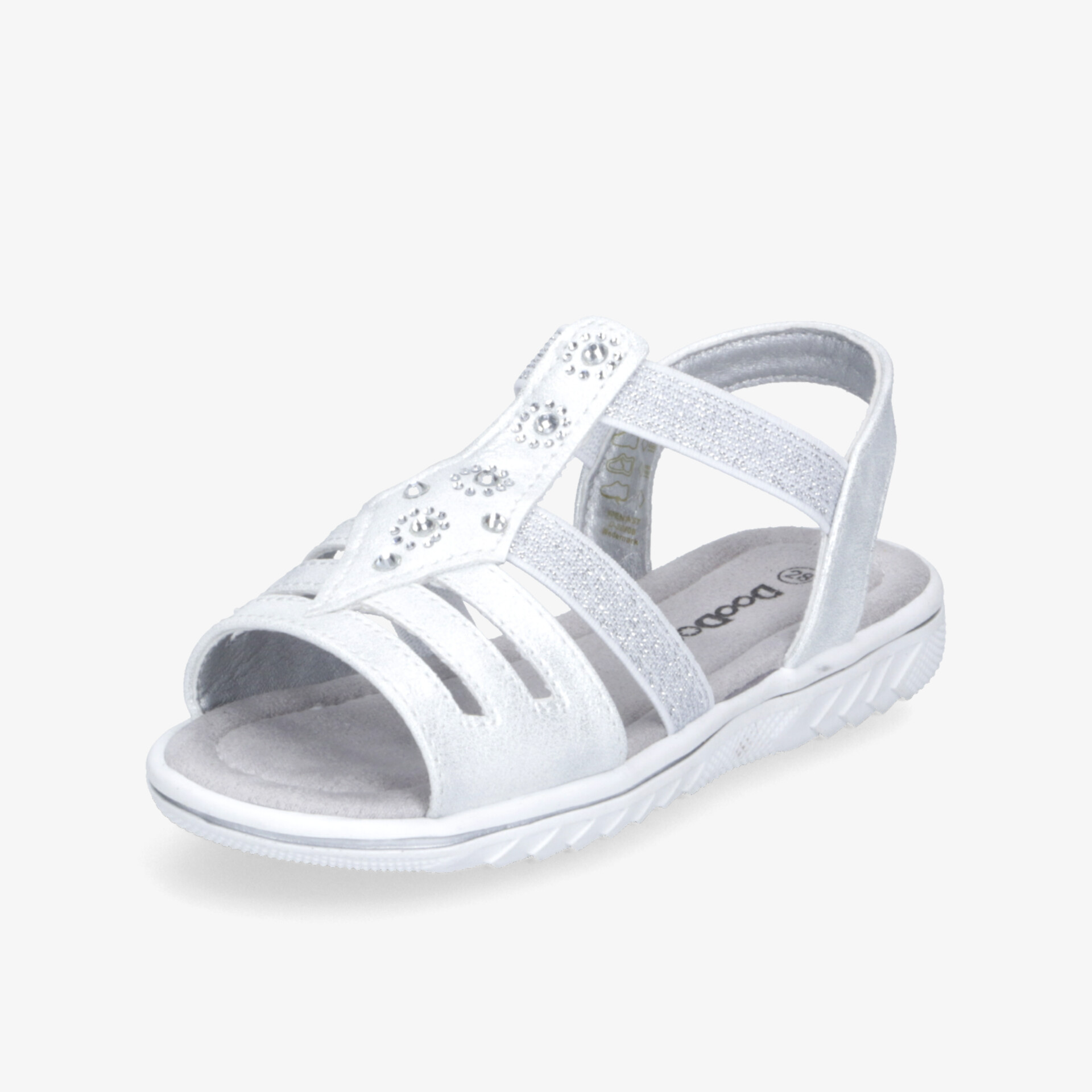 Leichte weiße Sandale mit Komfortriemen und flexibler Sohle für angenehmes und atmungsaktives Tragegefühl